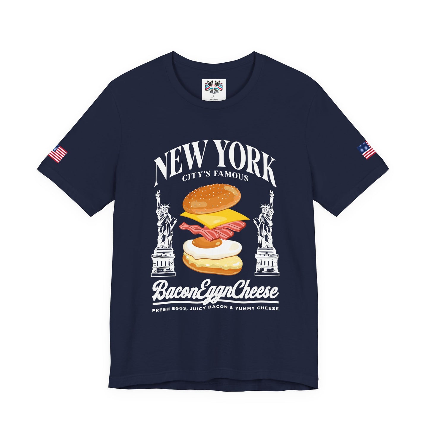 New York Bacon Egg Cheese T-Shirt - NYC Bodega Breakfast Sandwich Food Humor