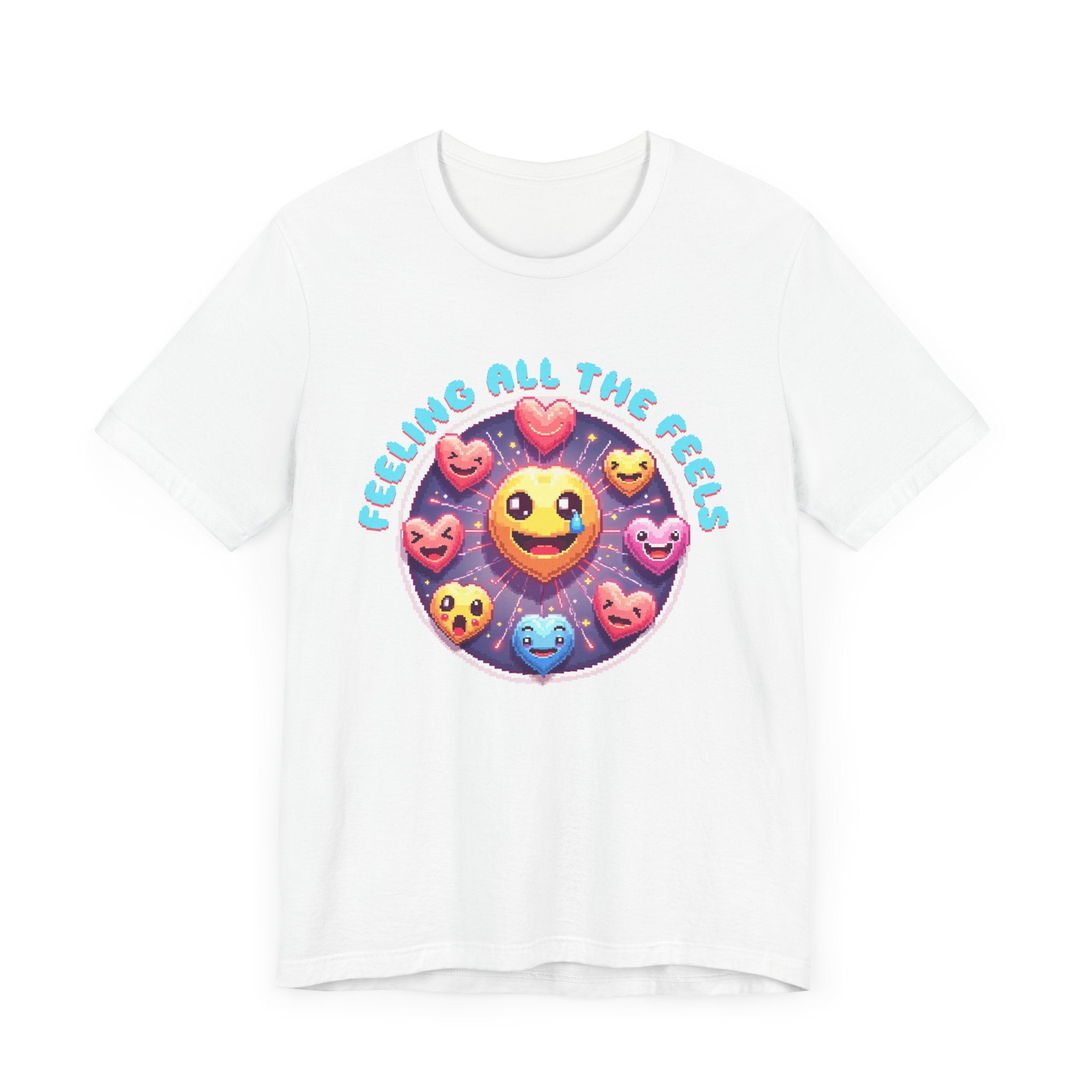 Feeling All the Feels – Heart Emoji Expressions Graphic T-Shirt