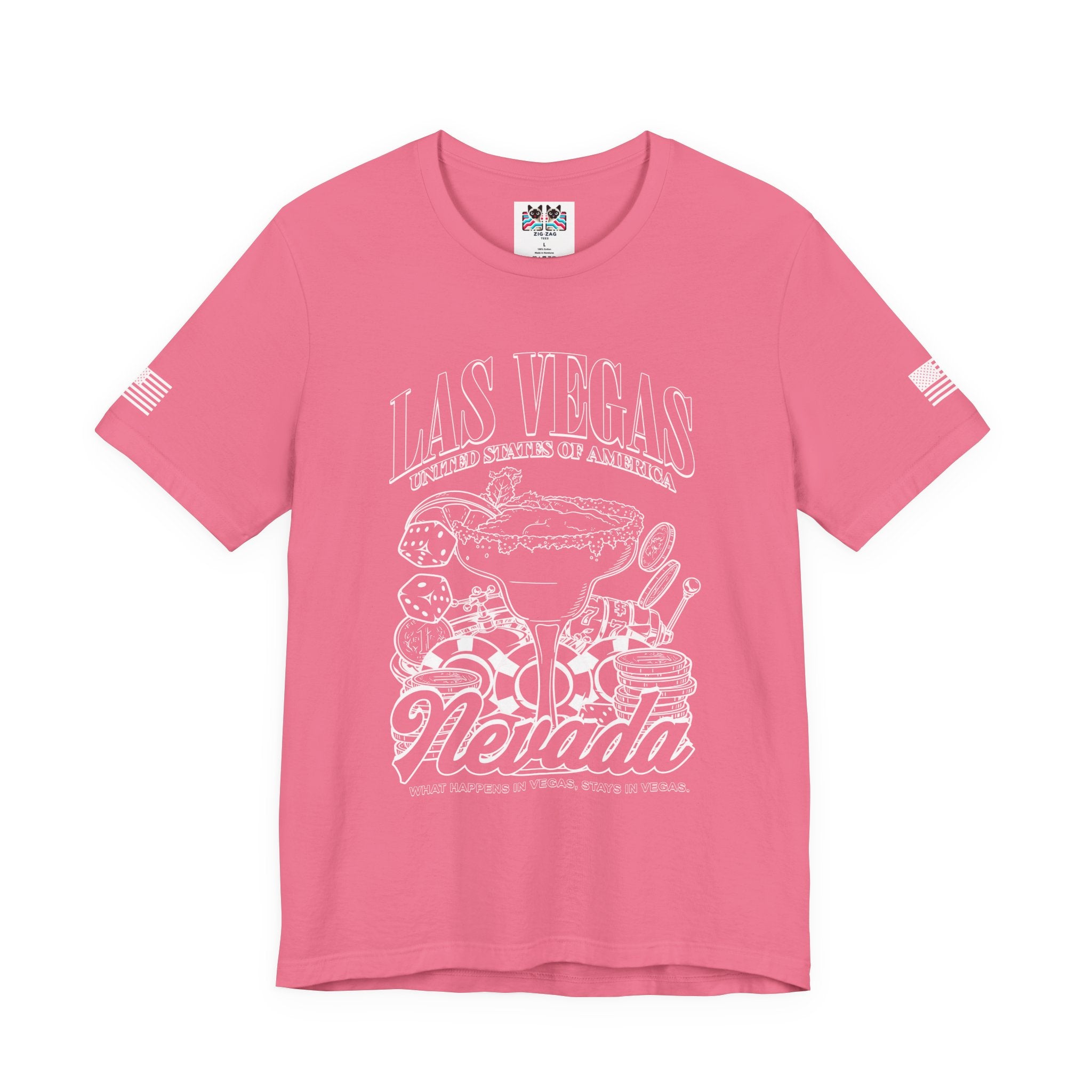 Las Vegas Nevada USA T-Shirt – Casino Cocktail Dice Chips Graphic Tee