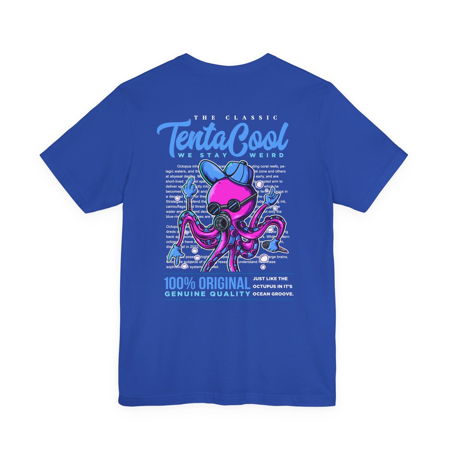 The Classic Tentacool T-Shirt – Purple Robotic Octopus with Mic and Bubbles