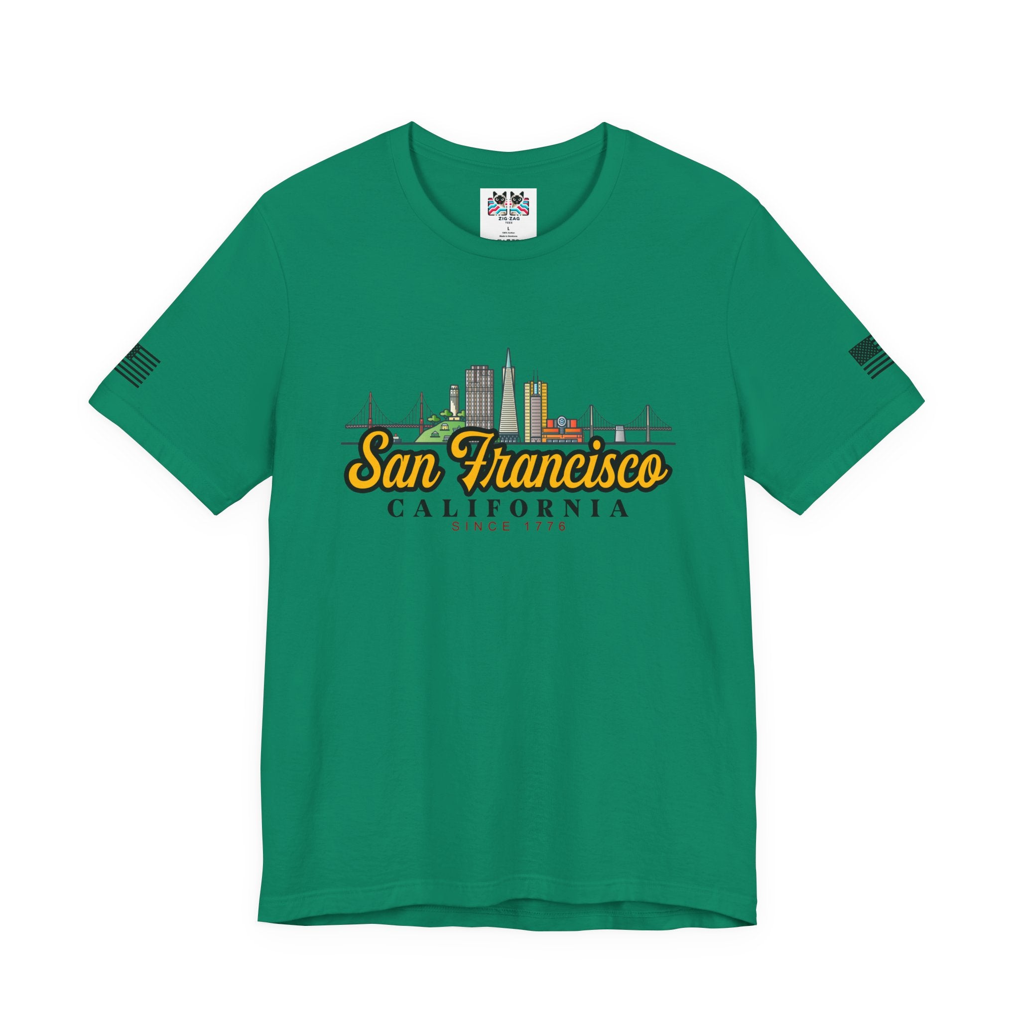 San Francisco California Since 1776 T-Shirt – City Skyline Script Graphic Tee