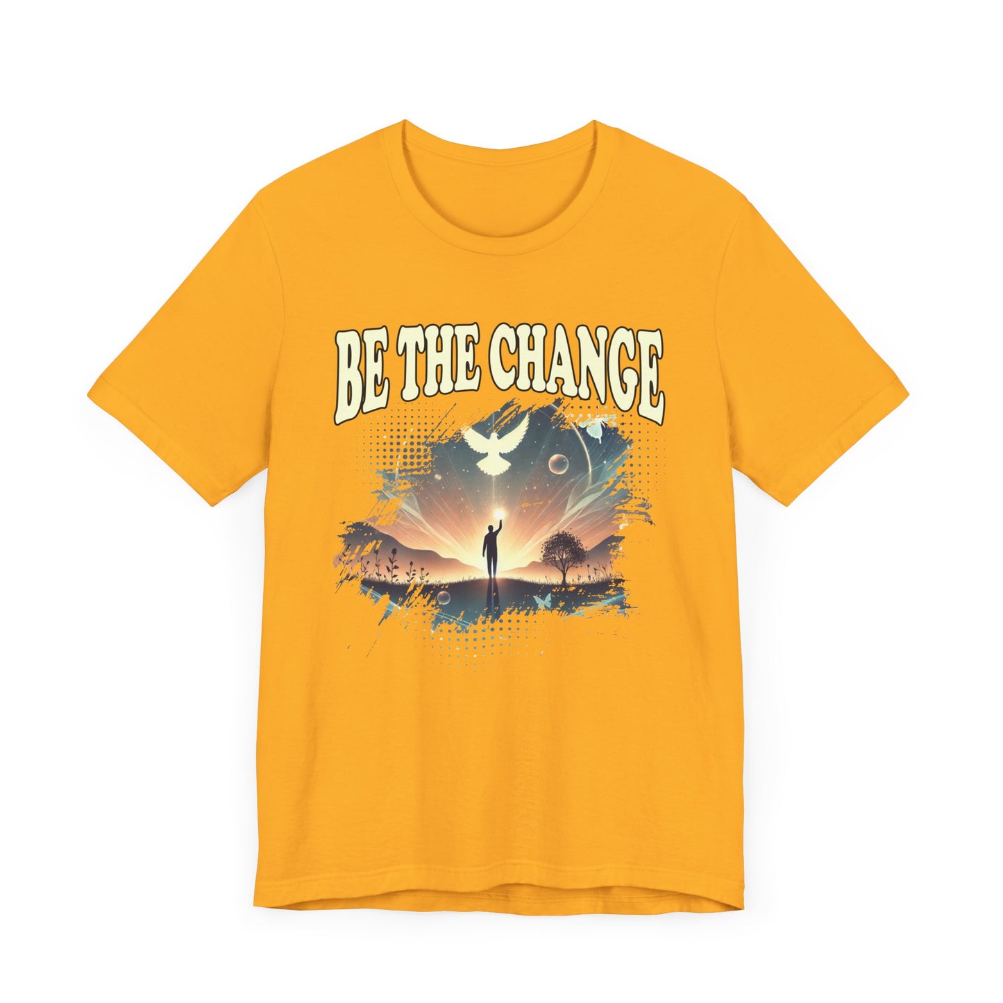 Be the Change | Walking Toward Sunset & White Pigeon T-Shirt