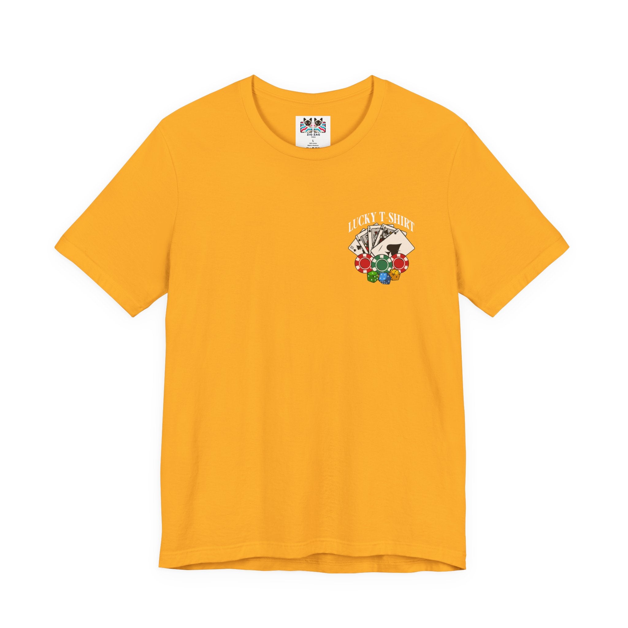 Lucky Shirt T-Shirt - Gamble With My Lucky Shirt Front Back Casino Superstition
