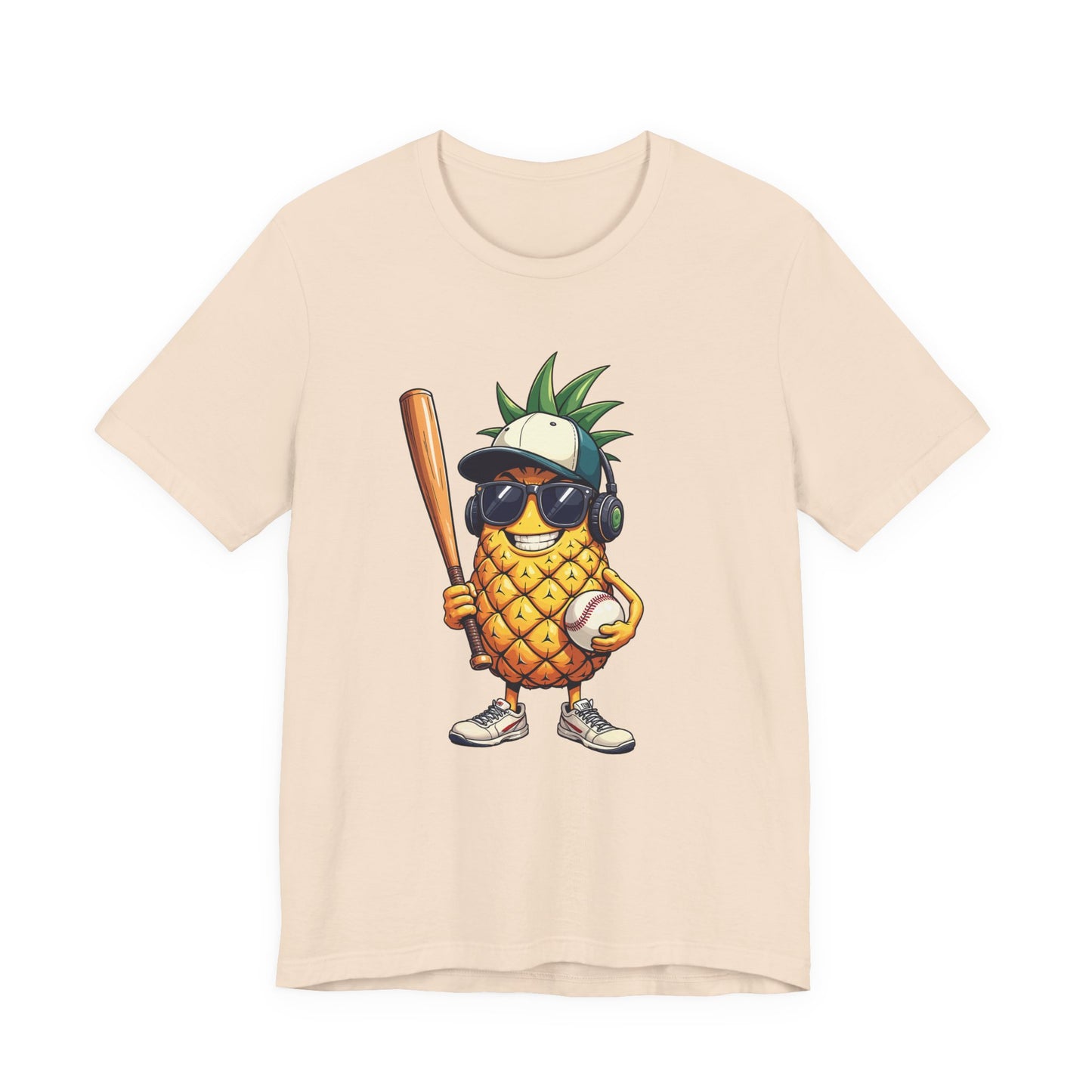 Pineapple Baseball Aggressive Mascot Tshirt Cool Fruit Sports Character