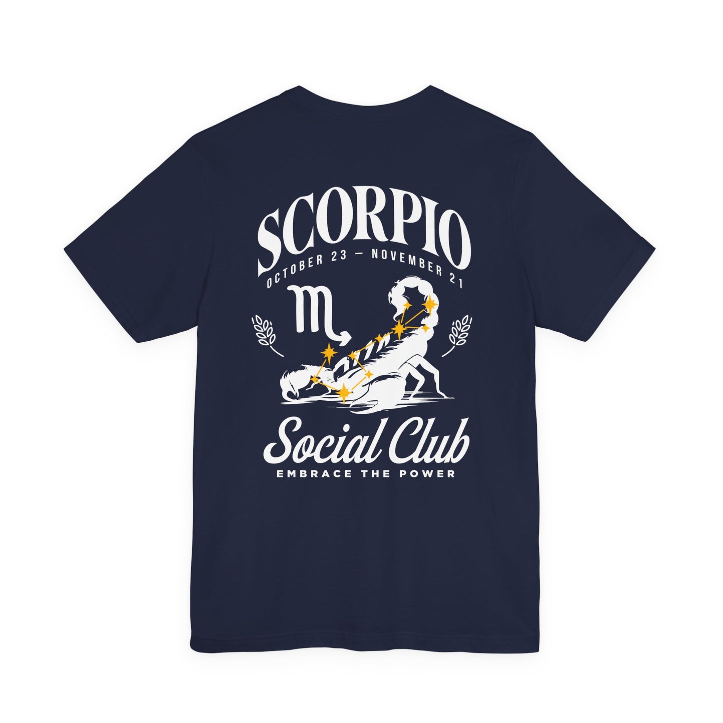 Scorpio Social Club T-Shirt – Scorpion with Zodiac Constellation Graphic