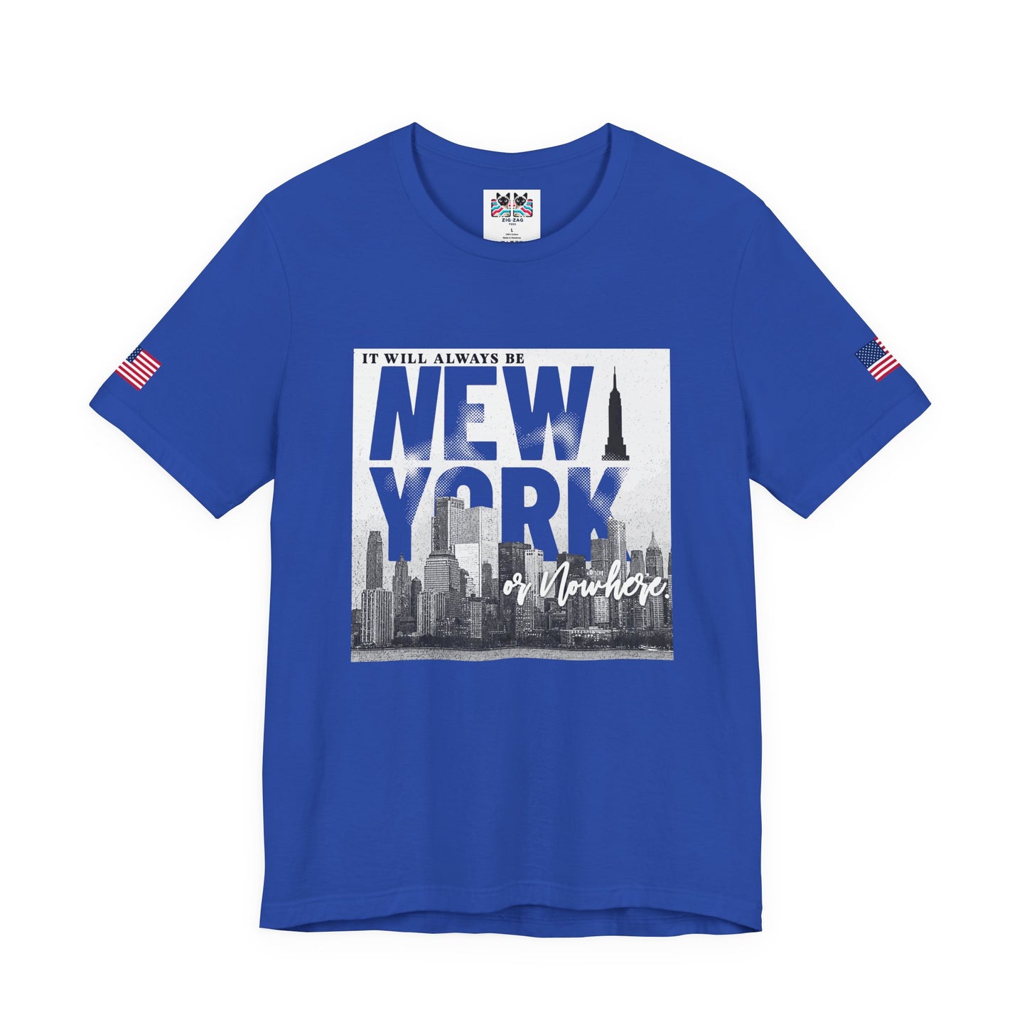It Will Always Be New York T-Shirt - NYC Skyline Purple Typography Design