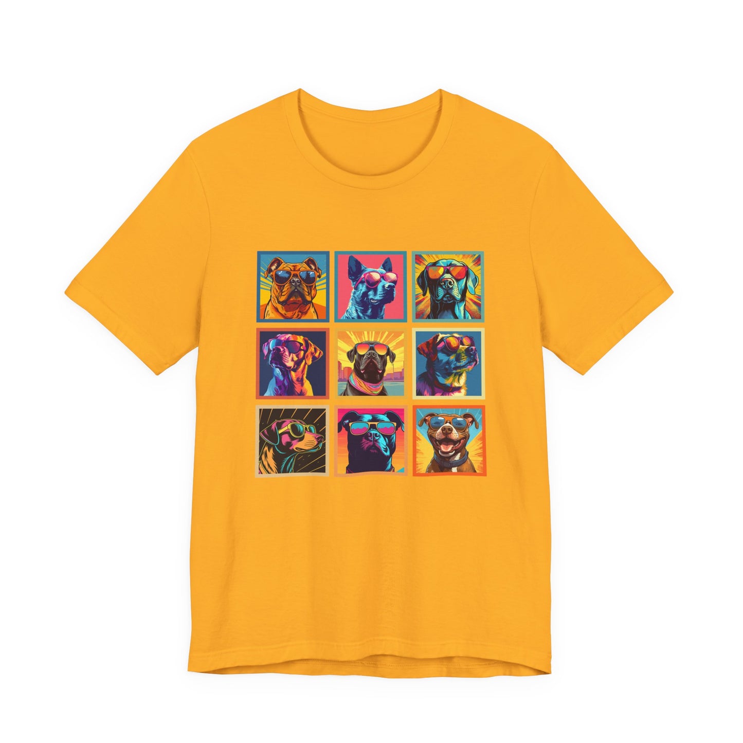Cool Dogs Pop Art Sunglasses Tshirt – Nine Retro Pups
