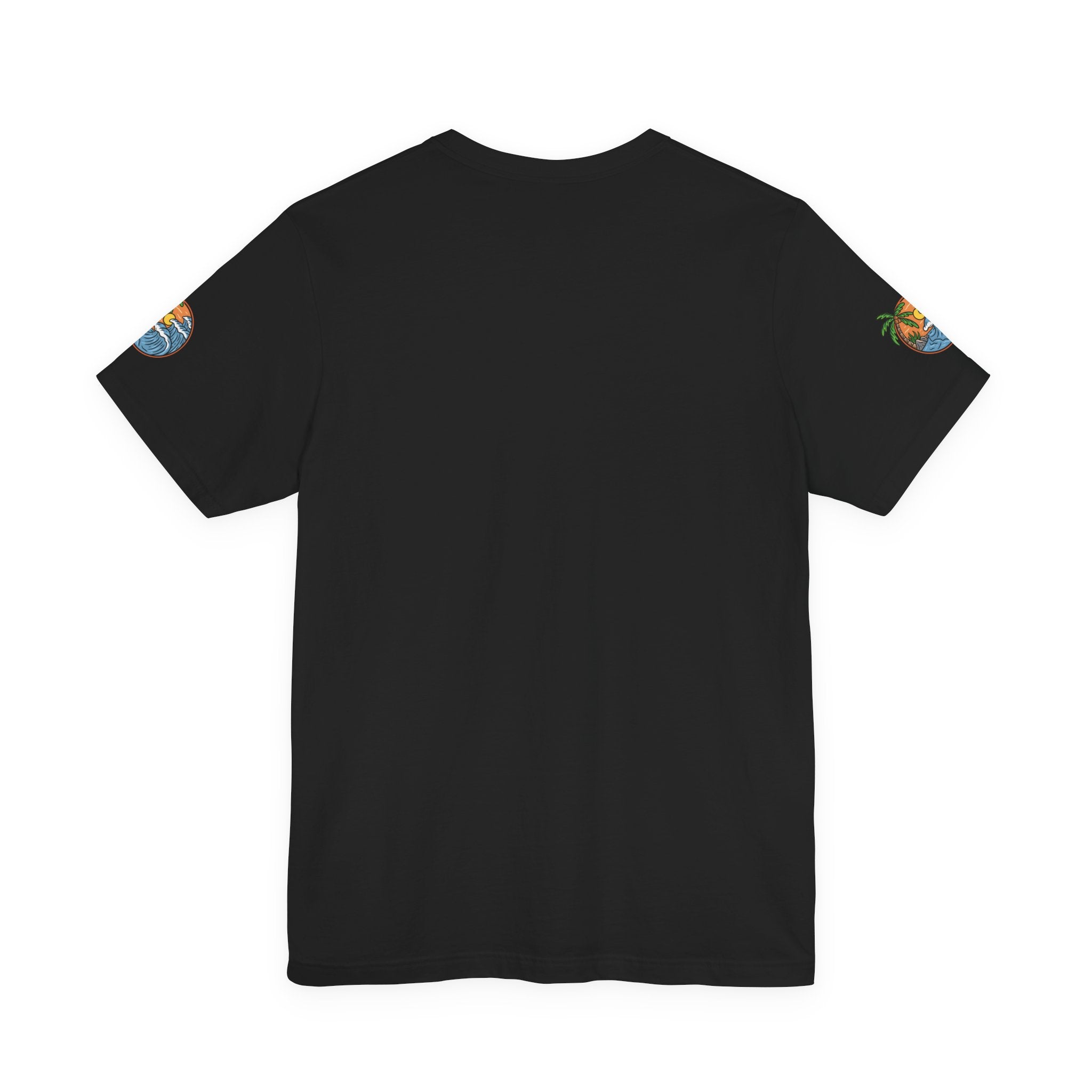 Happiness Comes in Waves T-Shirt – Beach Surf Palm Tree Ocean Graphic Tee