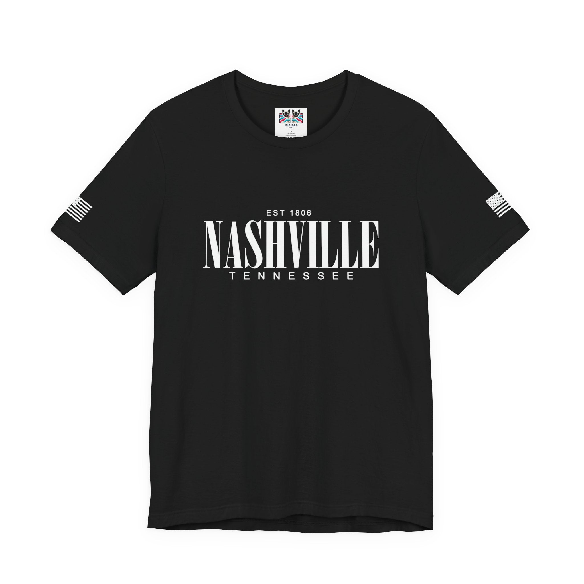 Nashville Tennessee EST 1806 T-Shirt – Bold Serif Clean Typography Tee