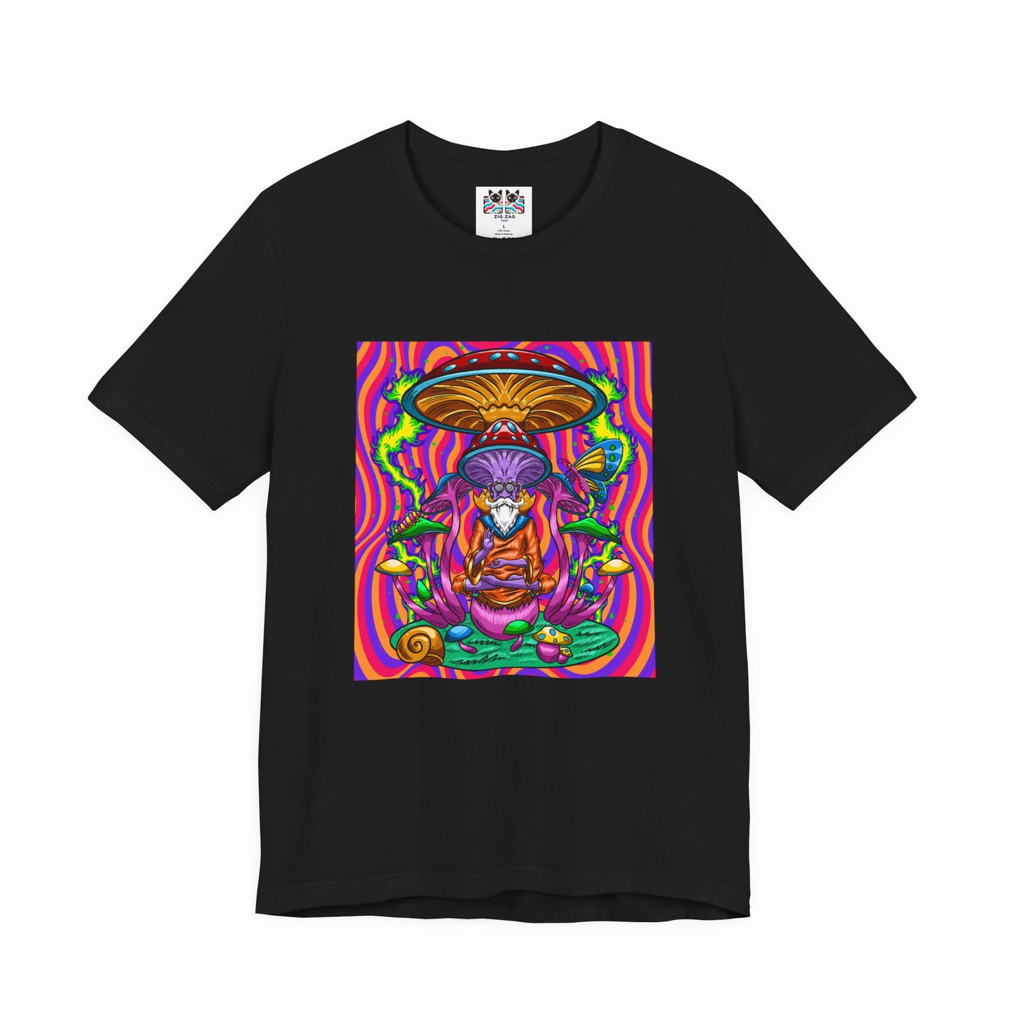 Psychedelic Mushroom Wizard Stay Wild & High T-Shirt