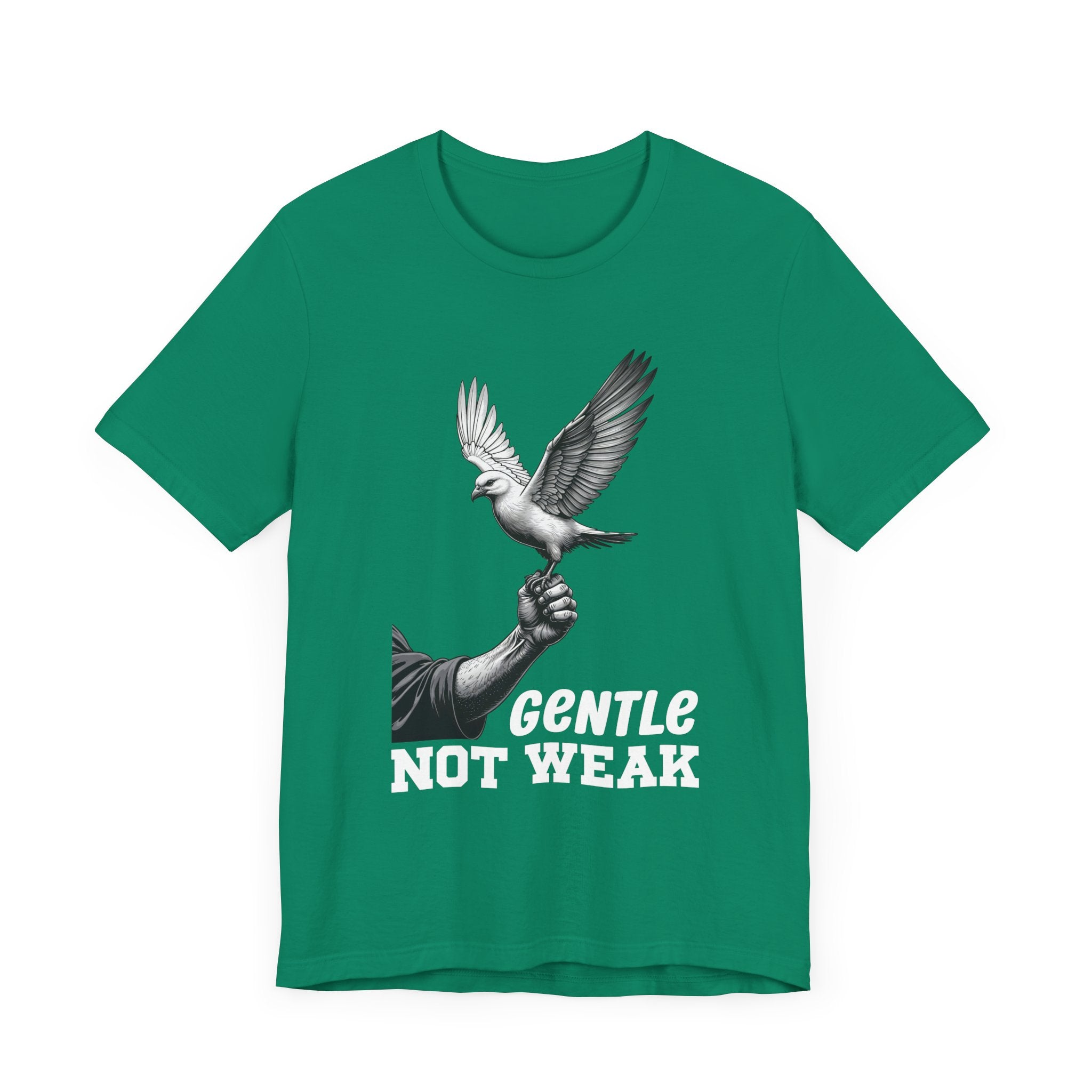 Gentle Not Weak T-Shirt – Dove and Hand Motivational Graphic Tee