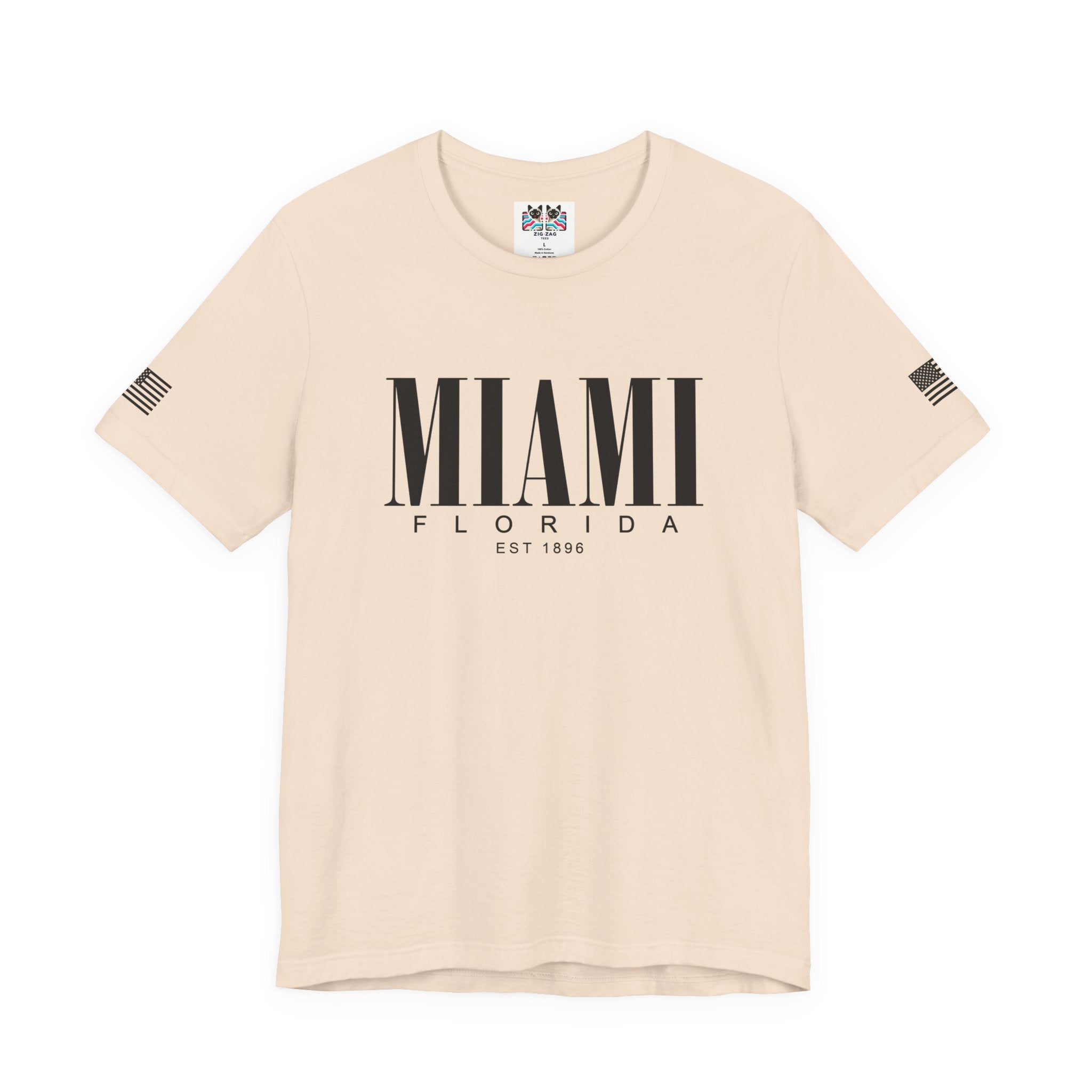 Miami Florida EST 1896 T-Shirt – Luxury Minimal Clean Typography Tee