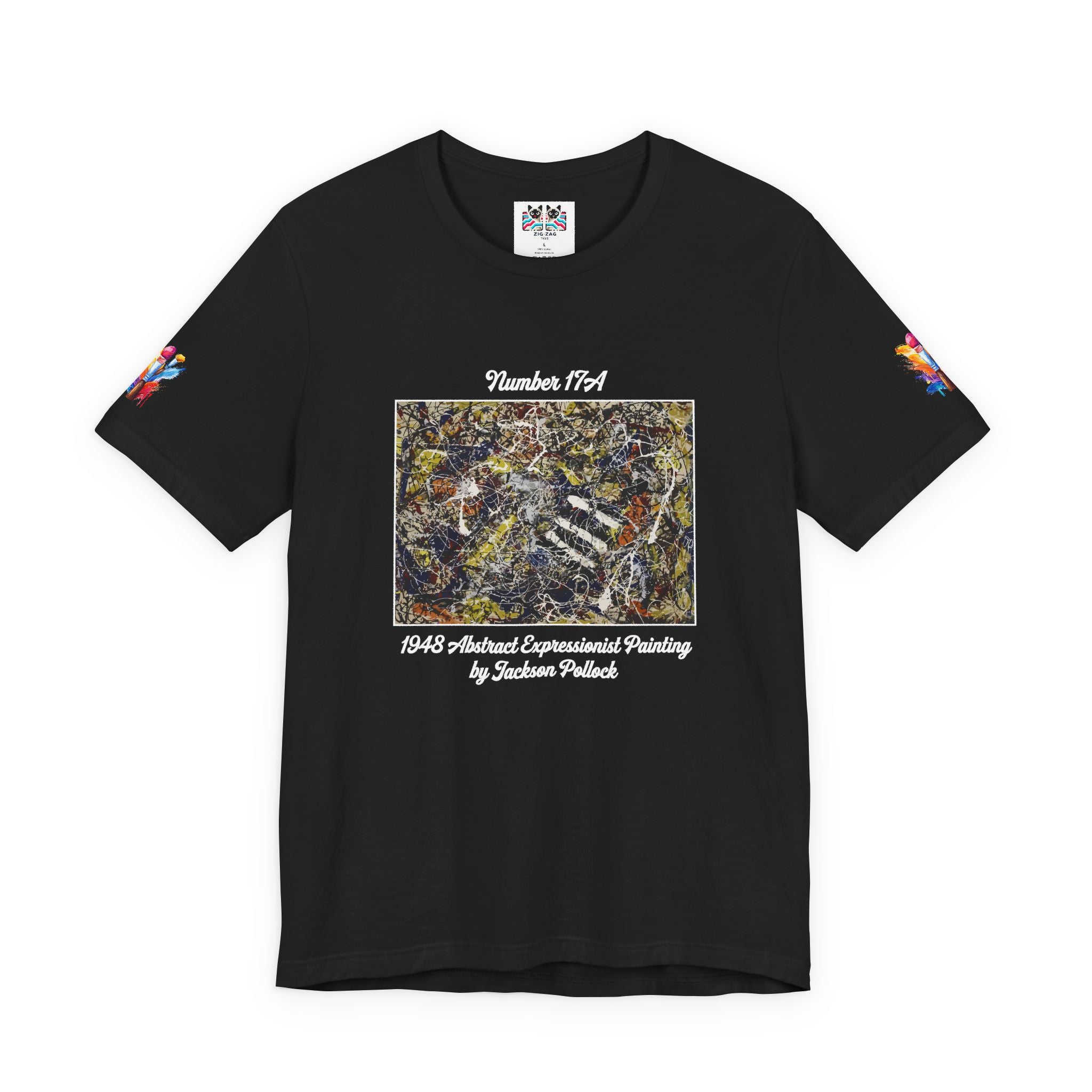 Jackson Pollock Number 17A T-Shirt – 1948 Abstract Expressionist Drip Painting Art Tee