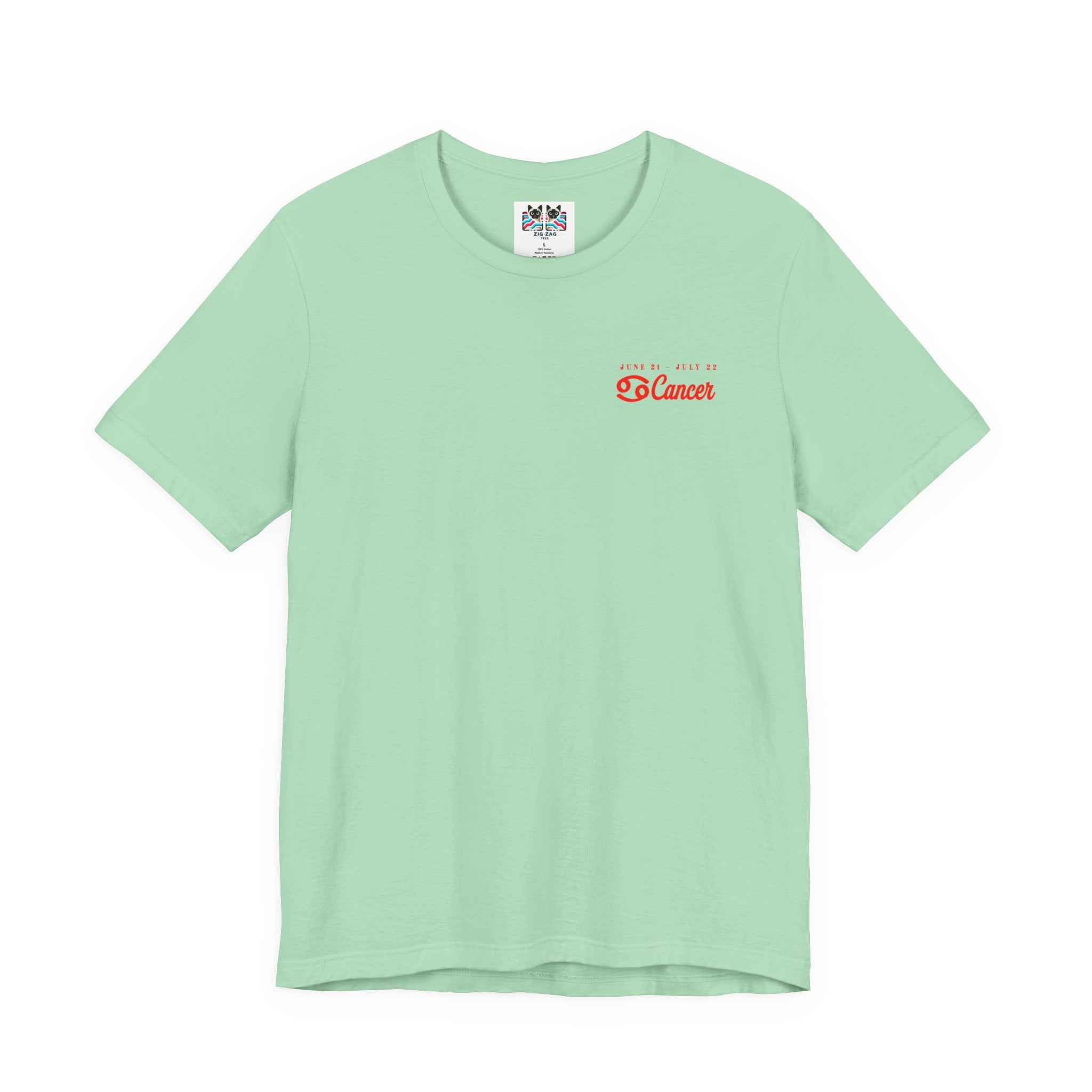 Cancer Zodiac T-Shirt – Crab with Astrological Wheel and Water Element