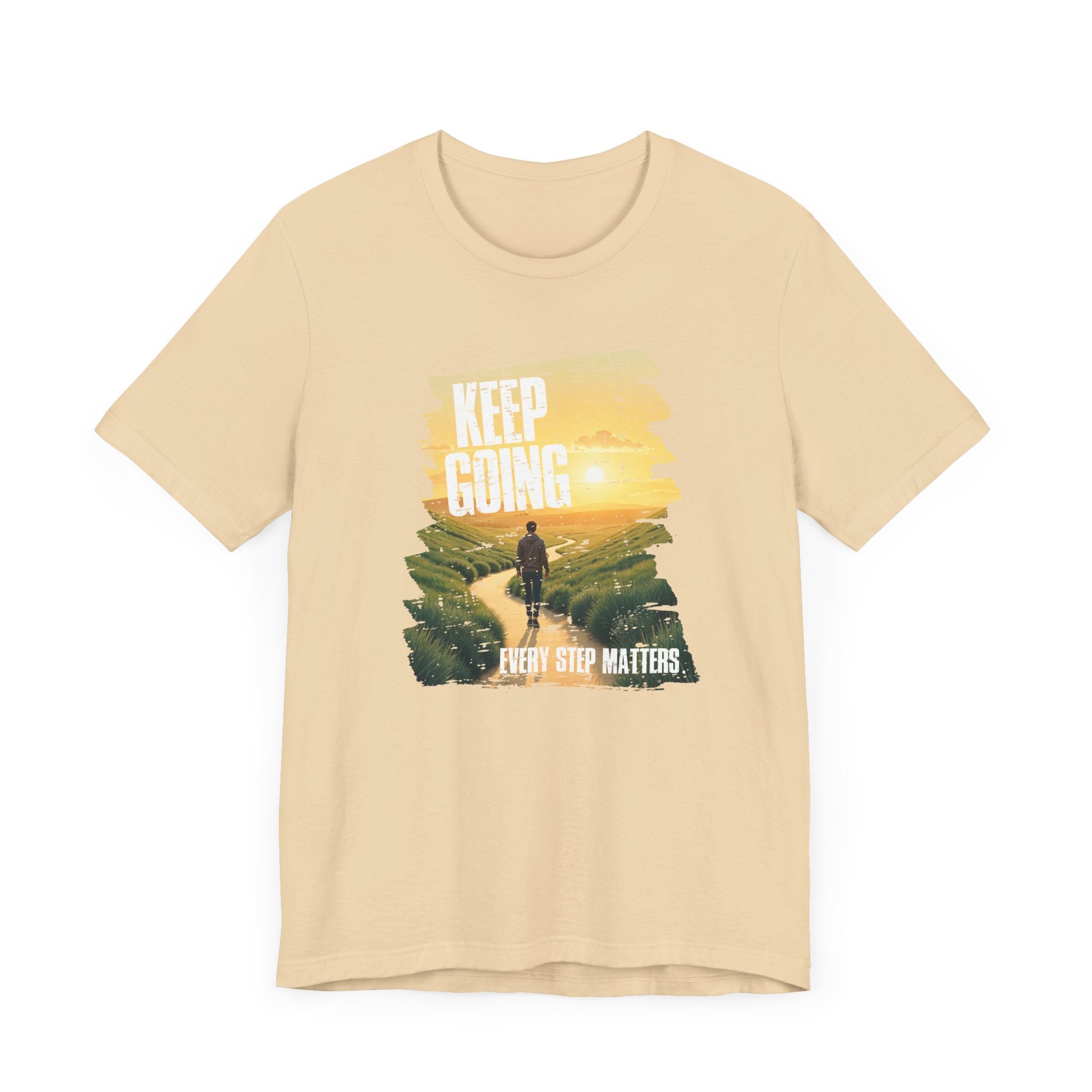 Keep Going Tee, Motivational Quote Shirt, Perseverance Message Tee, Positivity Boost Top, Mental Health Support Gift