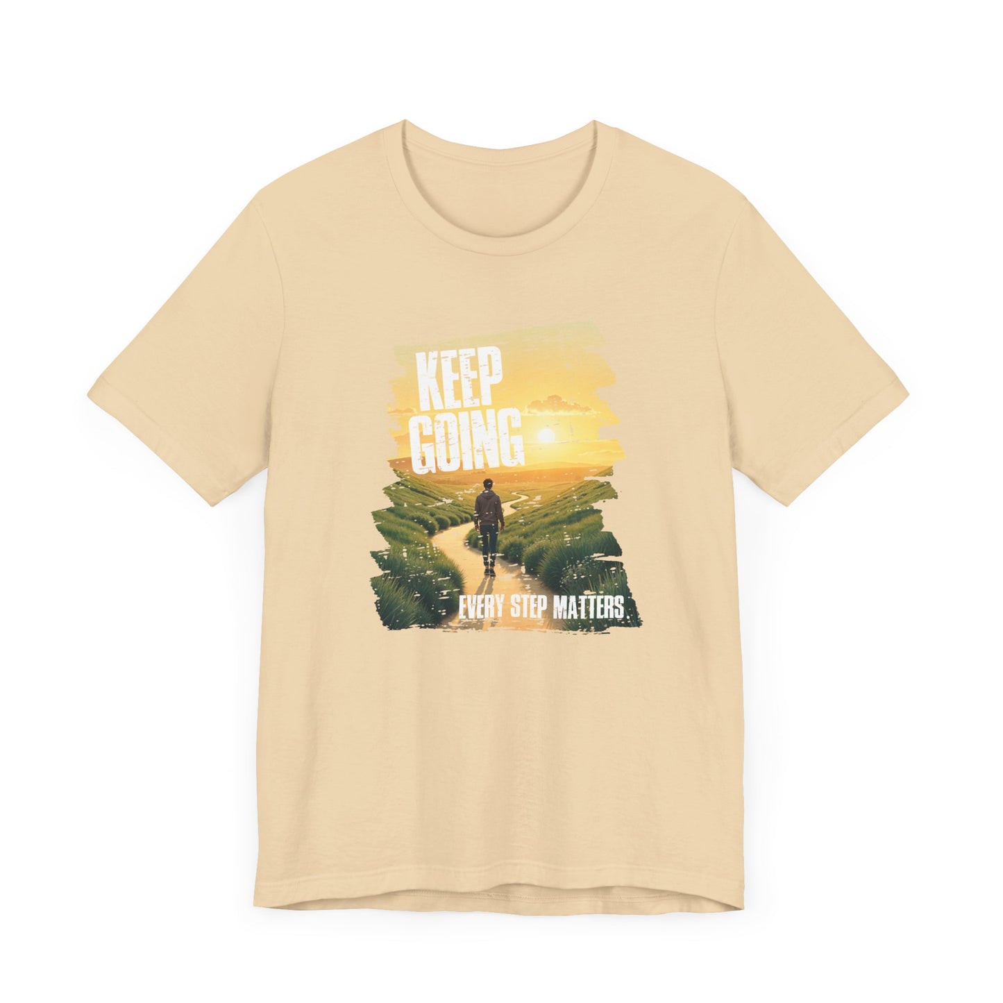 Keep Going Tee, Motivational Quote Shirt, Perseverance Message Tee, Positivity Boost Top, Mental Health Support Gift