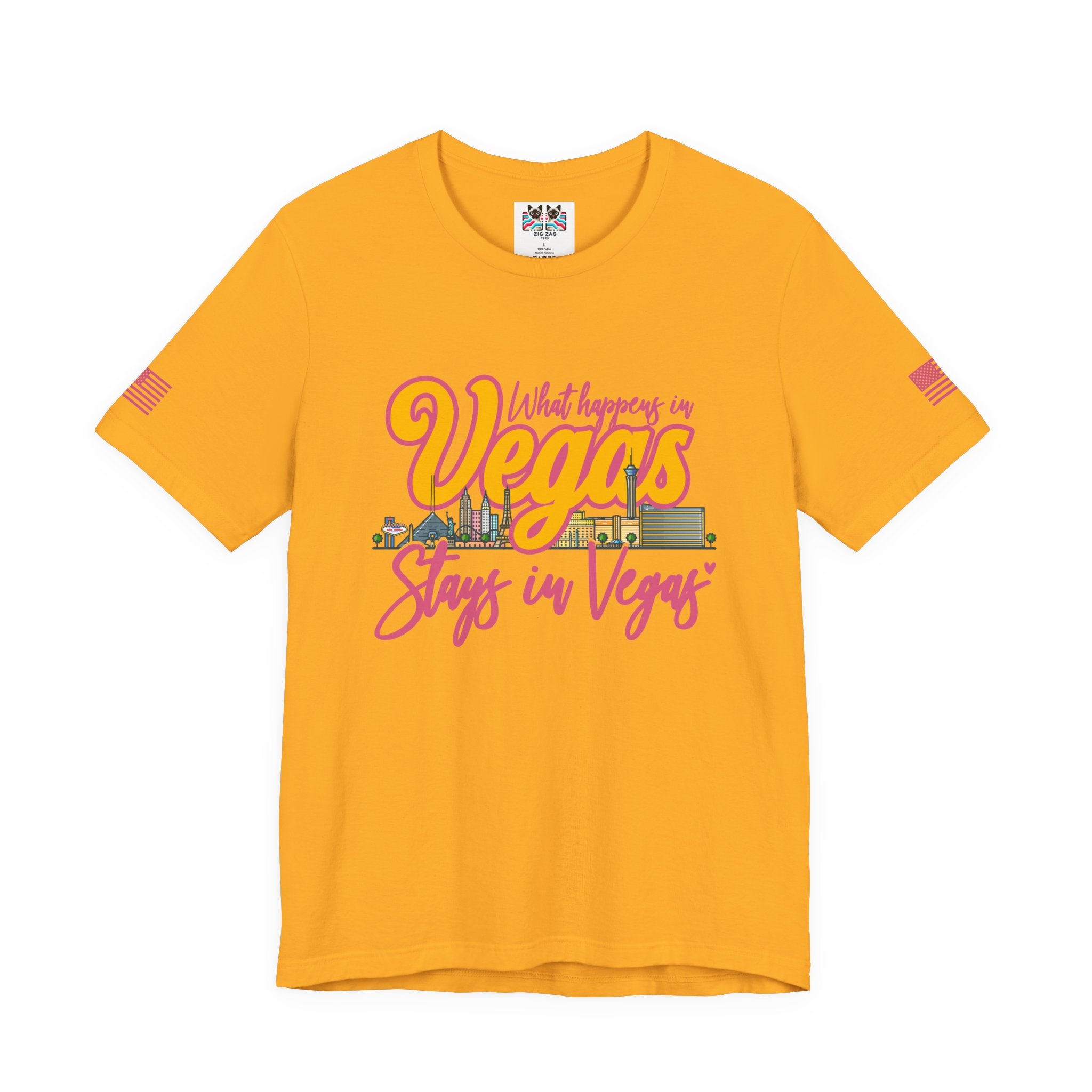 What Happens in Vegas Stays in Vegas T-Shirt – Retro Vegas Skyline Girls Trip Tee
