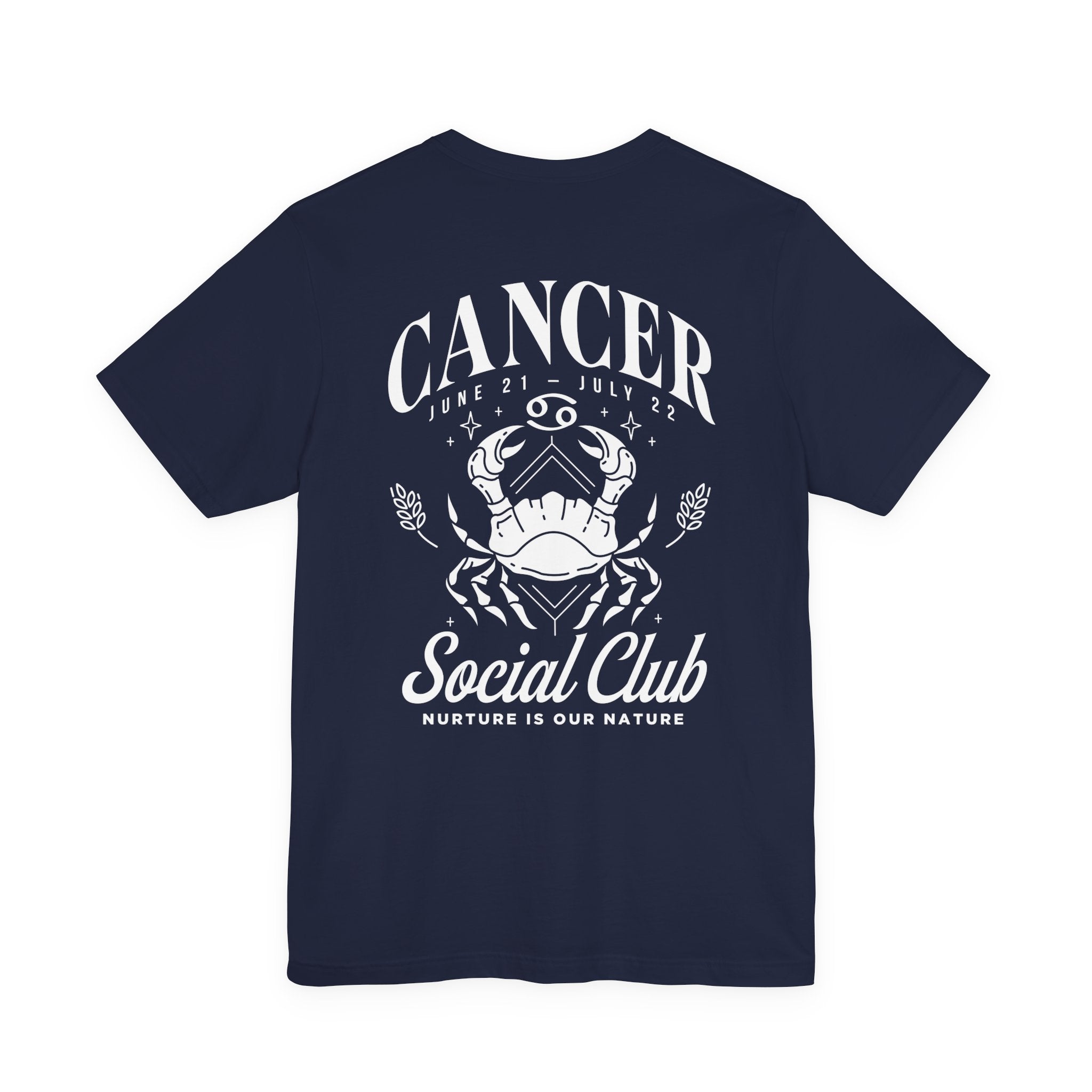 Cancer Social Club T-Shirt – Nurture Is Our Nature Zodiac Design