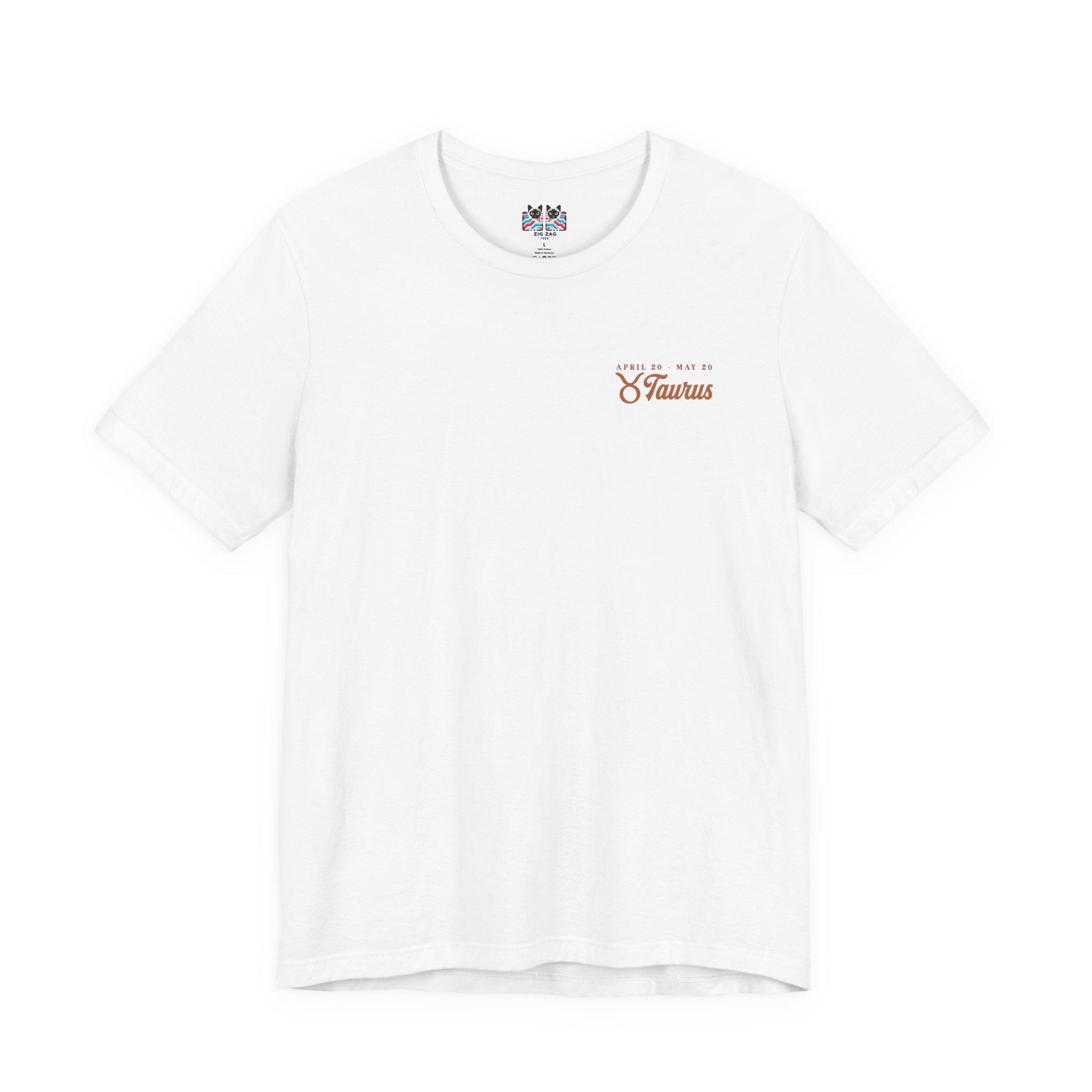 Taurus Zodiac T-Shirt – Patient as the Earth Persistent as the Seasons with astrological wheel