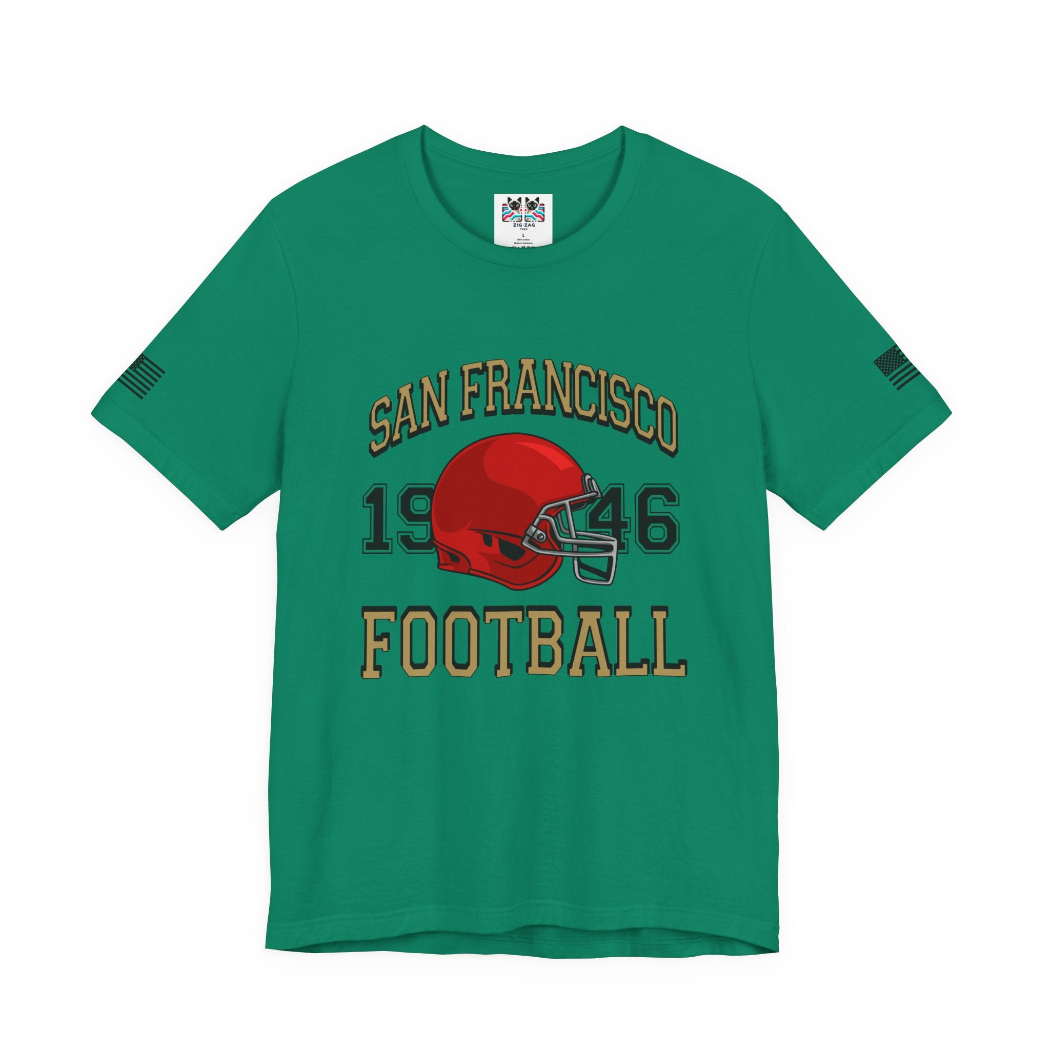 San Francisco Football T-Shirt, EST 1946 Collegiate Helmet Tee, SF Bay Area Football Fan Shirt, Retro Football Gift, Unisex