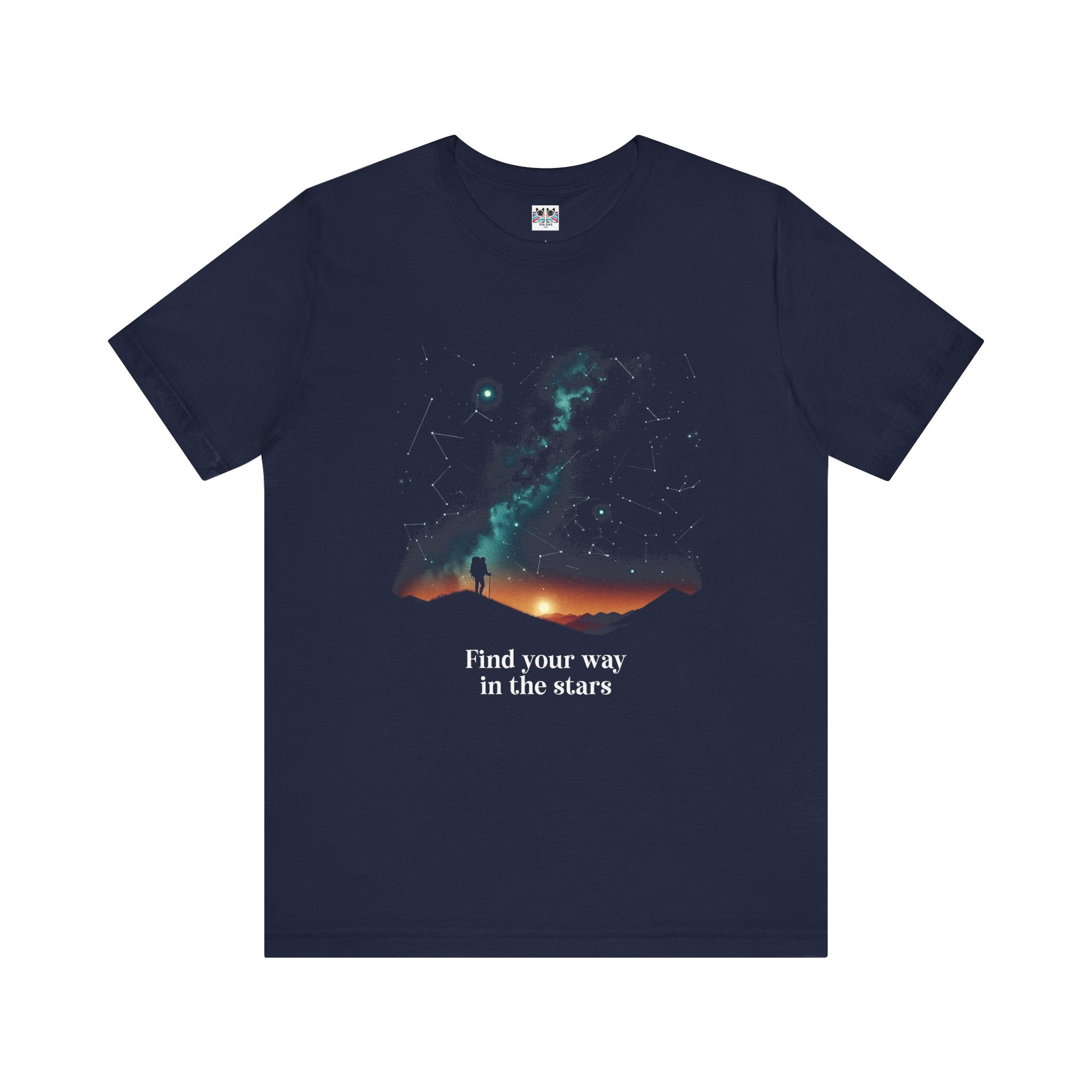 Starry Night Hiker Find Your Way in the Stars T-Shirt