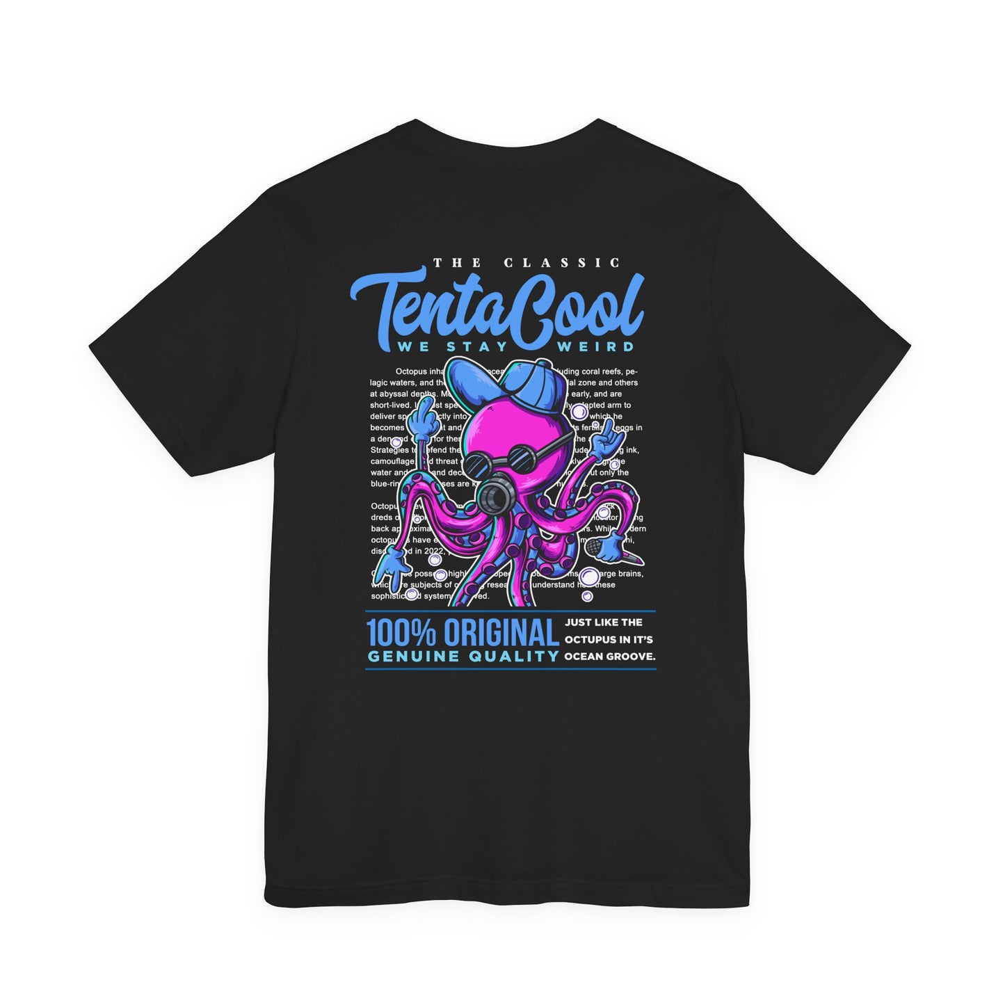 The Classic Tentacool T-Shirt – Purple Robotic Octopus with Mic and Bubbles