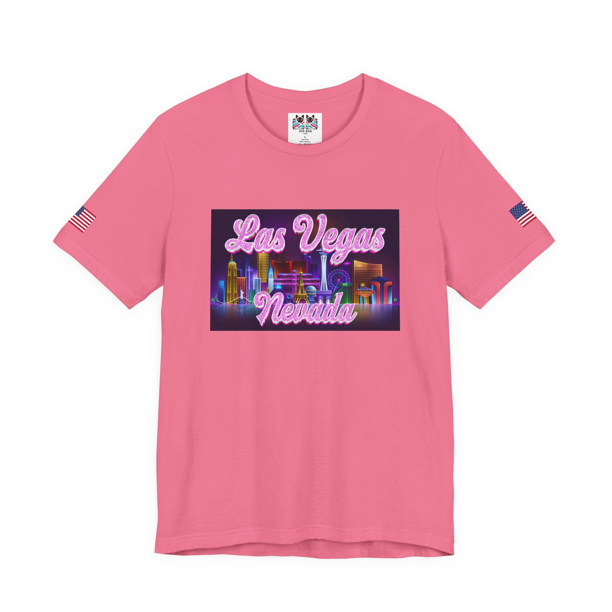 Las Vegas Nevada Neon Skyline T-Shirt – Glowing Strip Night Scene Souvenir Tee