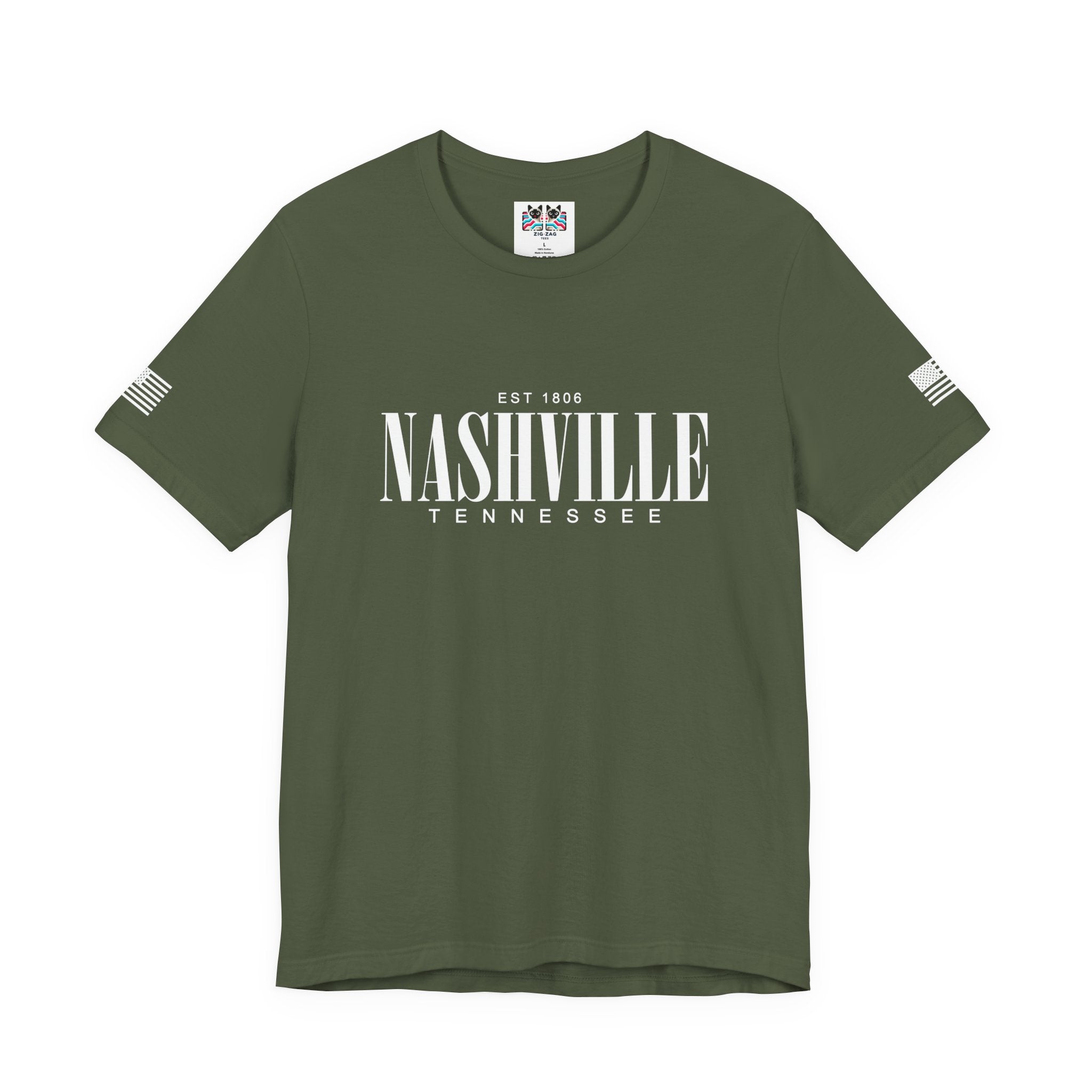 Nashville Tennessee EST 1806 T-Shirt – Bold Serif Clean Typography Tee