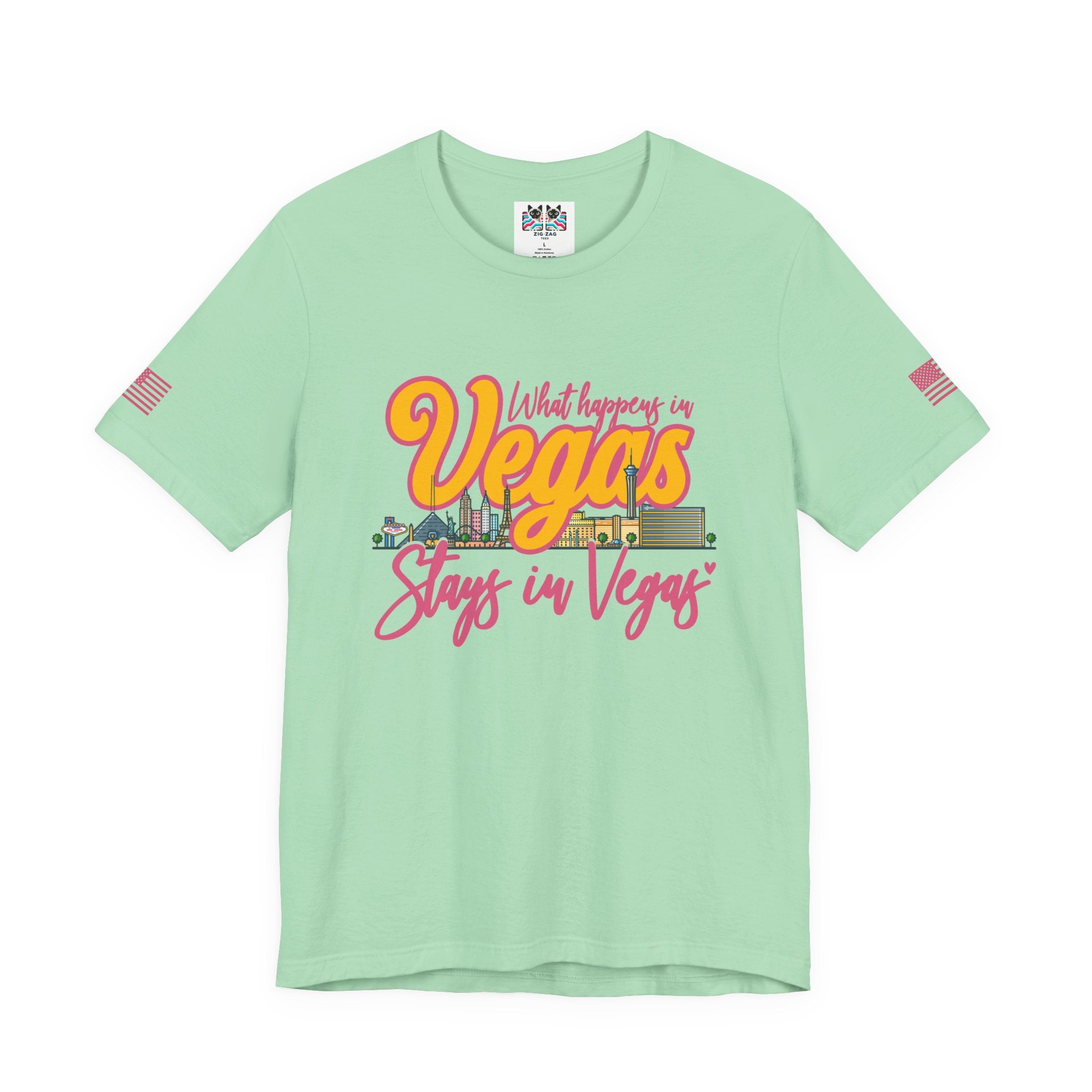 What Happens in Vegas Stays in Vegas T-Shirt – Retro Vegas Skyline Girls Trip Tee