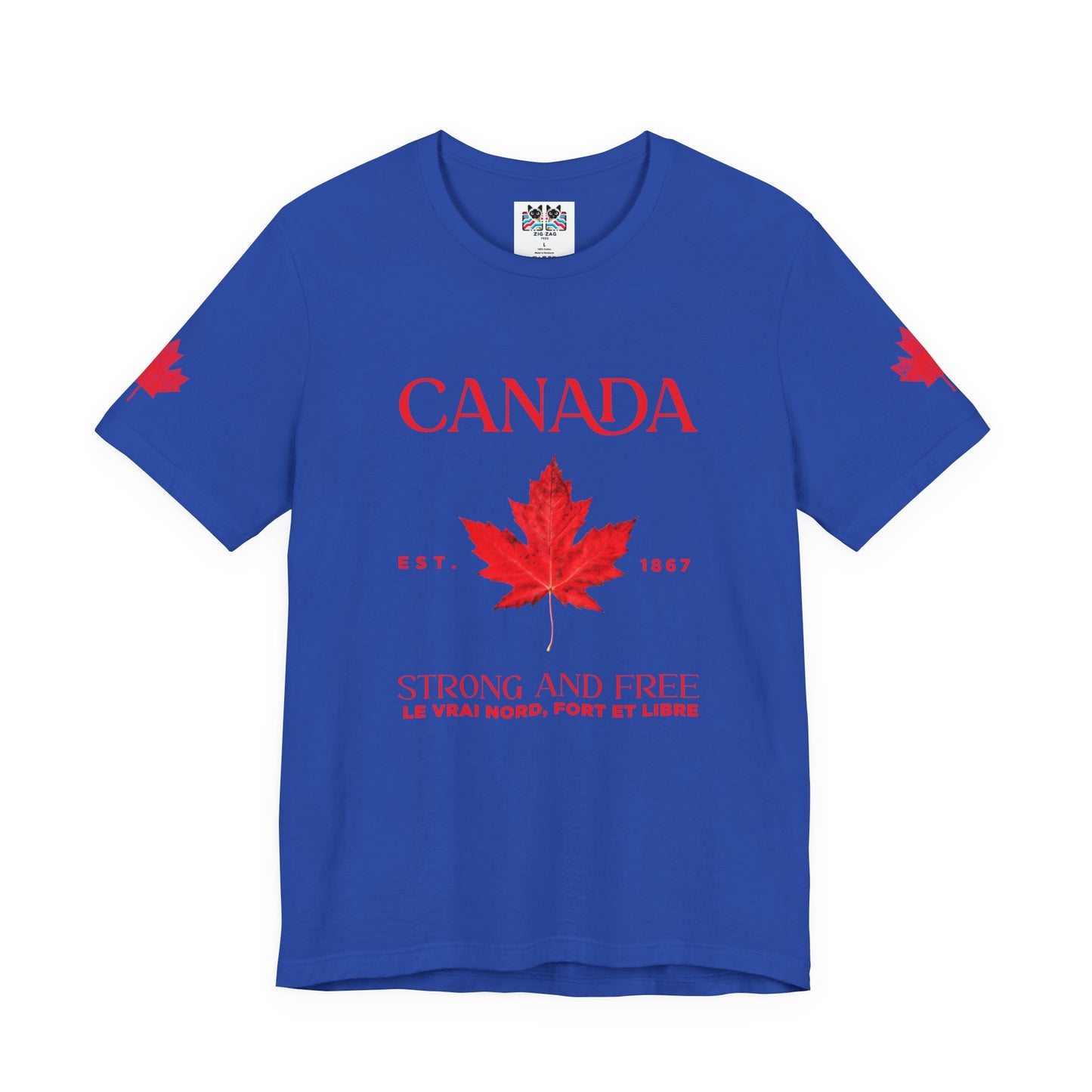 Canada Strong and Free Maple Heritage - Red  Print T-Shirt