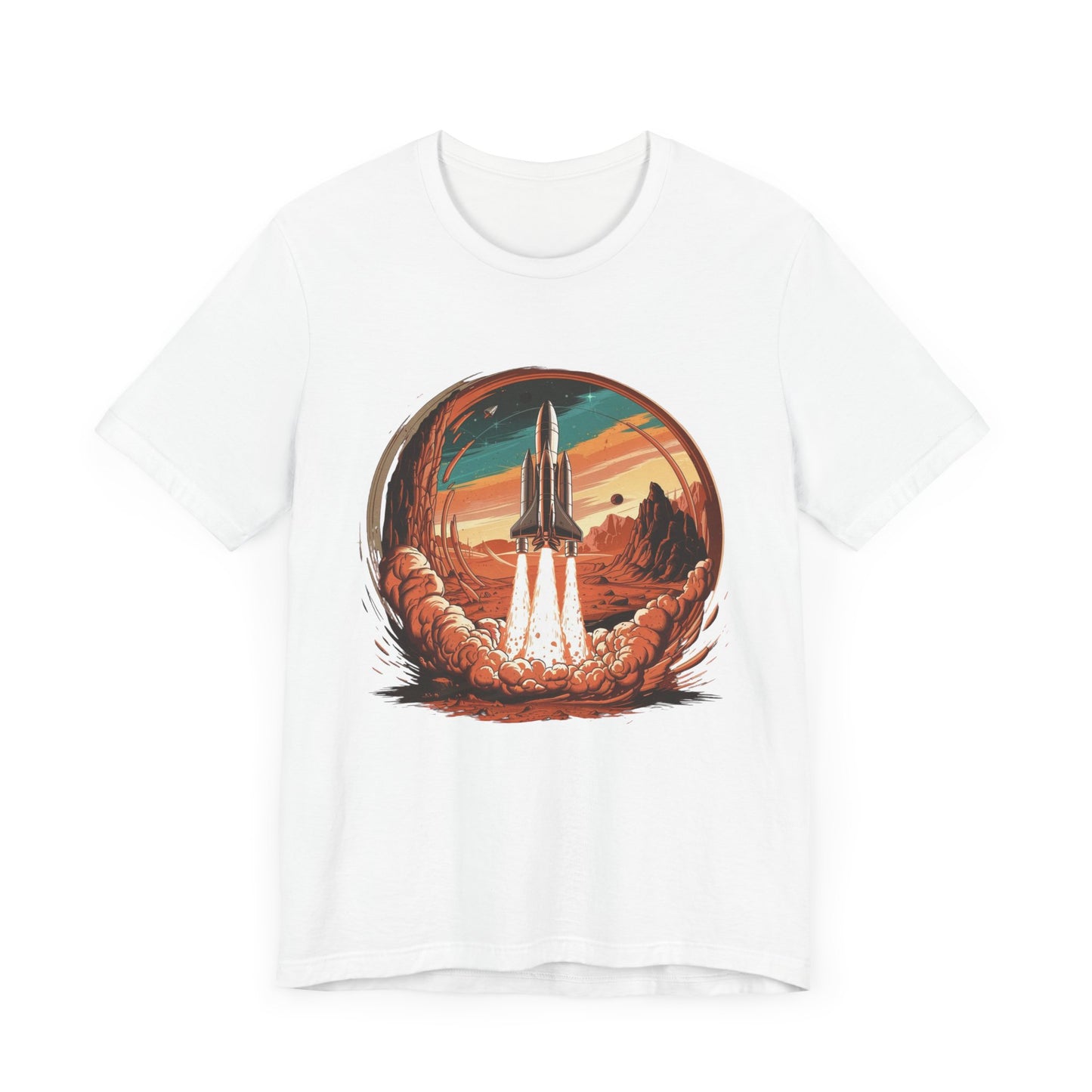 Mars or Bust Space Rocket Launch T-Shirt