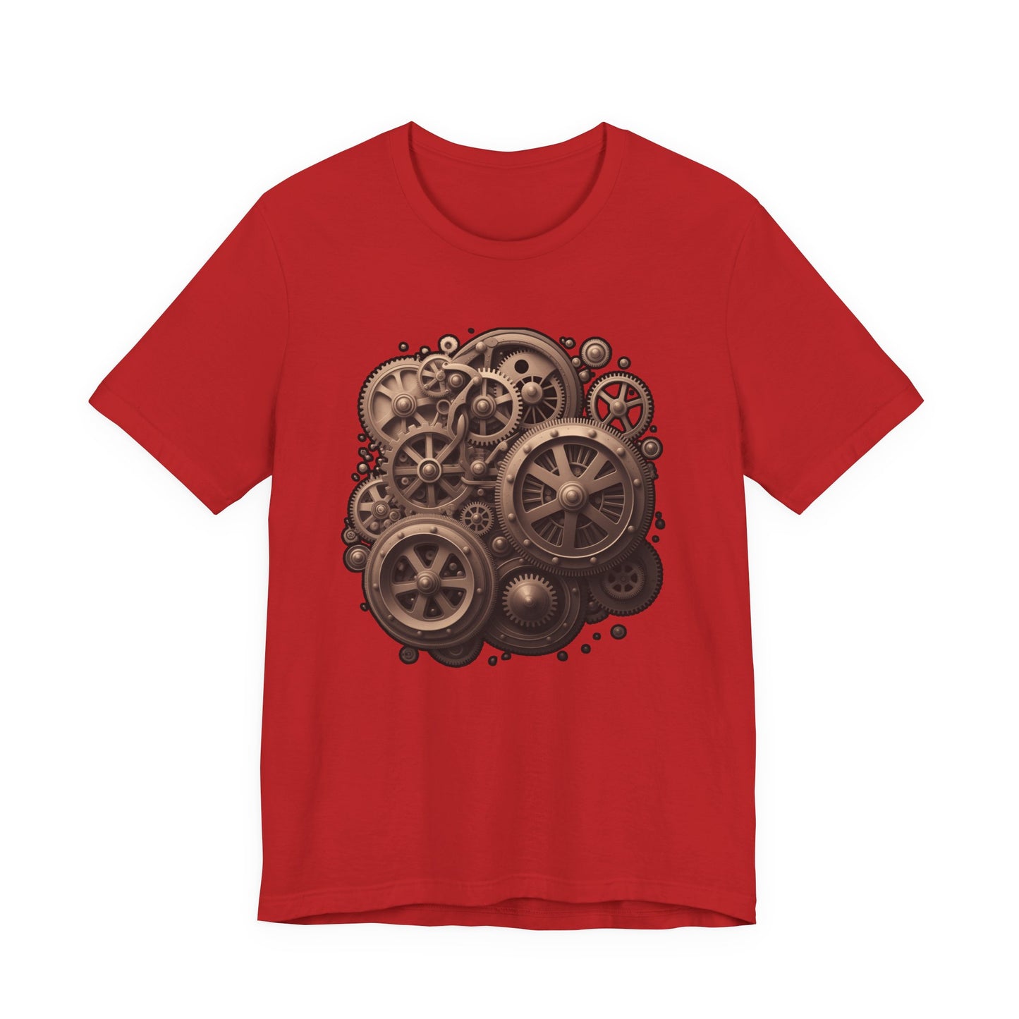 The Age of Machines Tshirt – Interconnected Gear Wheels Graphic