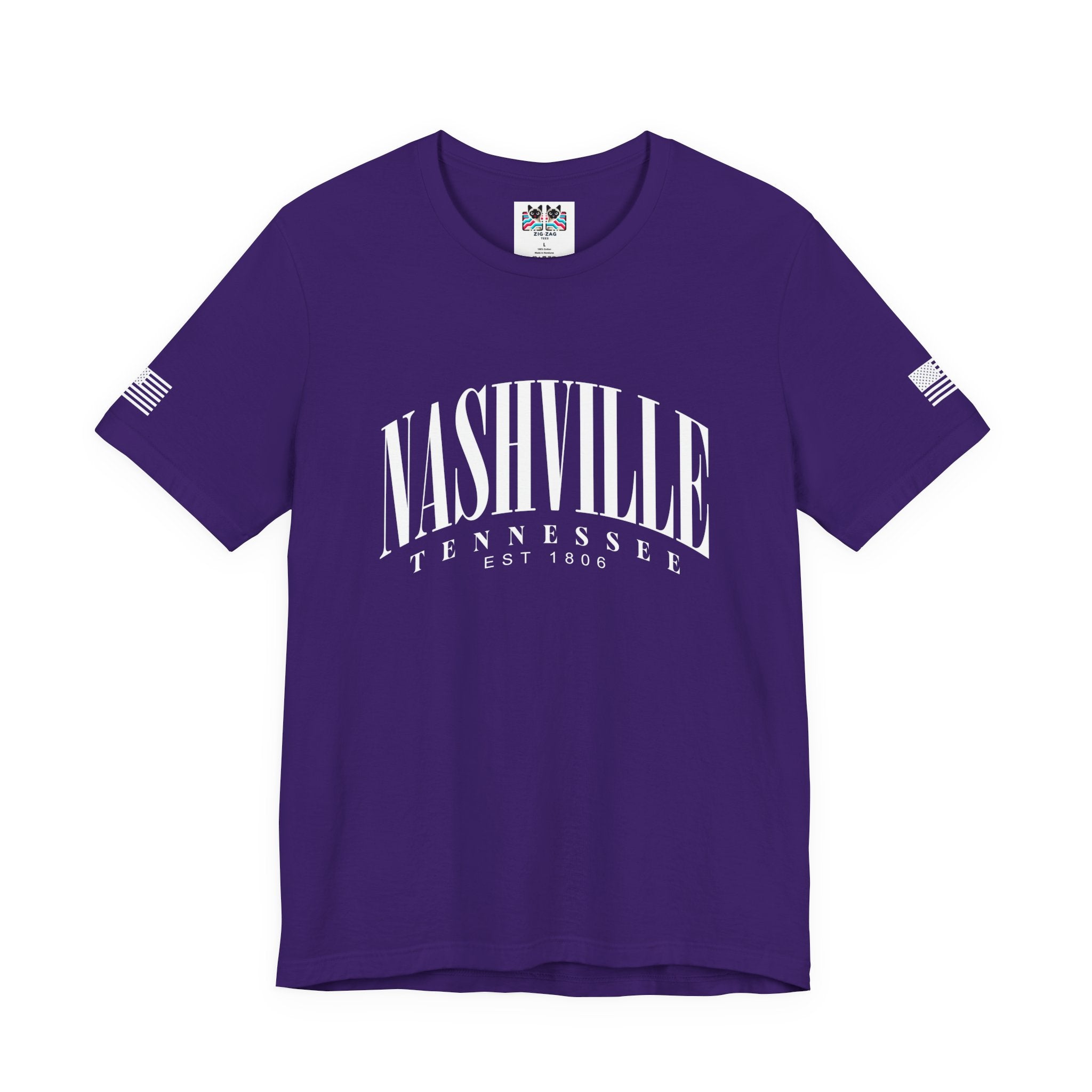 Nashville Tennessee T-Shirt – Arched Varsity EST 1806 Typography Tee