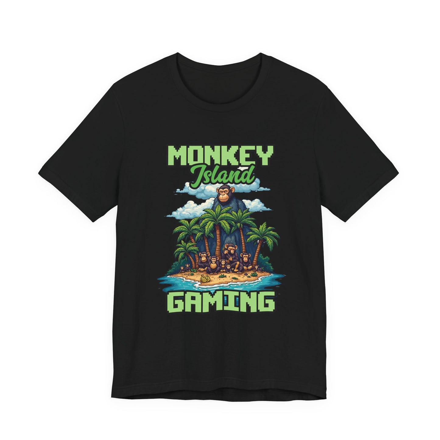 Monkey Island Gaming Tshirt – Giant Gorilla and Monkey Island Graphic