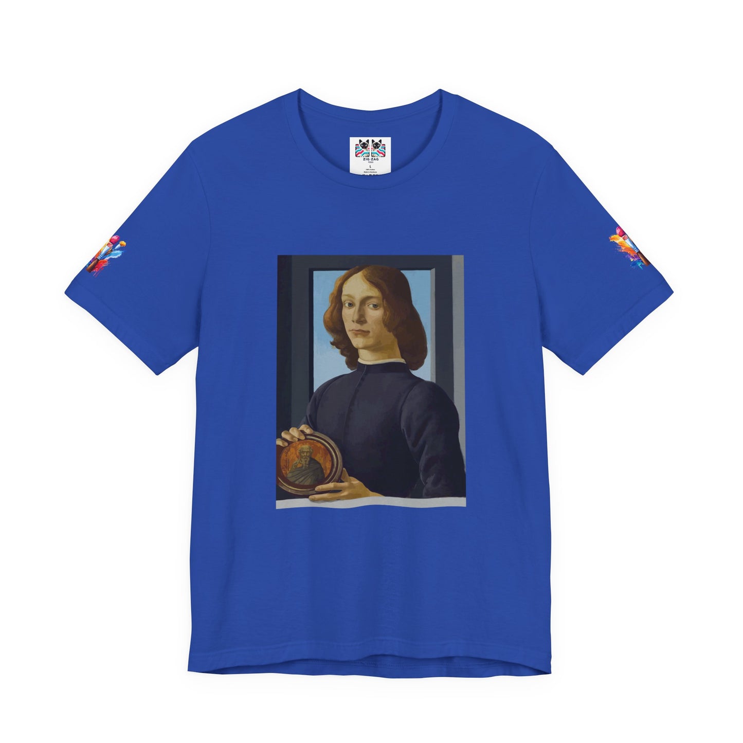 Renaissance Portrait Art T-Shirt – Italian Master Painting with Medallion Graphic Tee