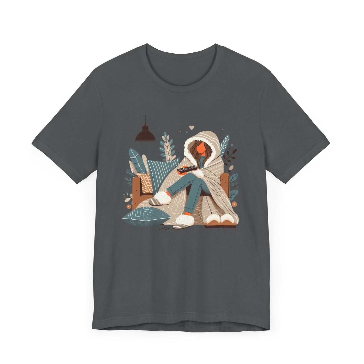In My Lazy Era Relax and Unwind | Girl on Sofa with Remote Graphic T-Shirt