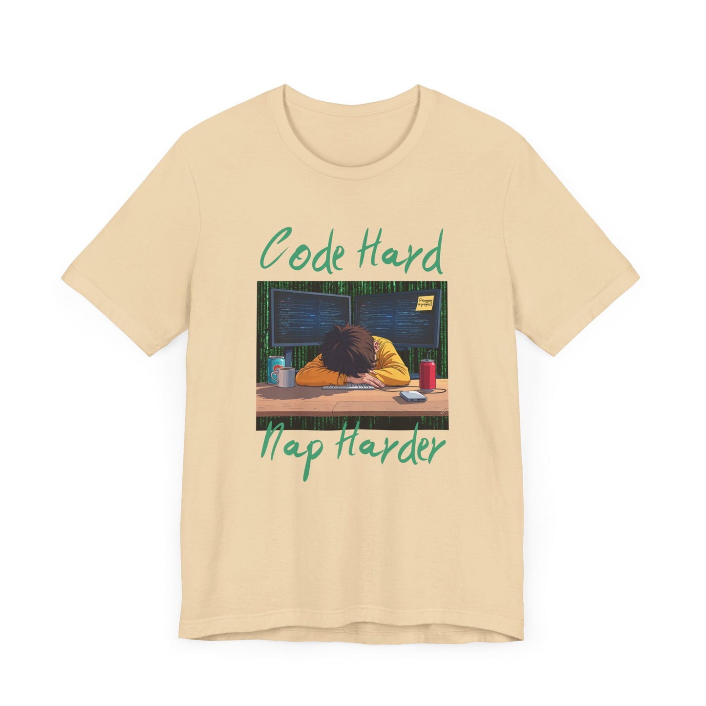 Code Hard Nap Harder Tee, Developer Sleep Shirt, Programmer Humor Top, Tech Life Graphic Tee, Sleep is Debugging Gift