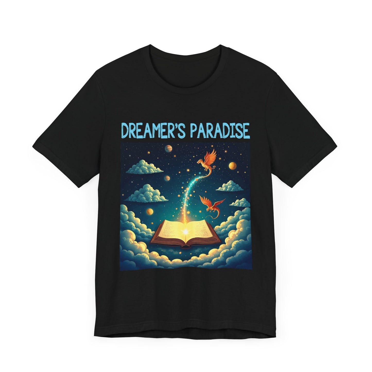 Dreamers Paradise | Fantasy Dragons & Magic Book T-Shirt