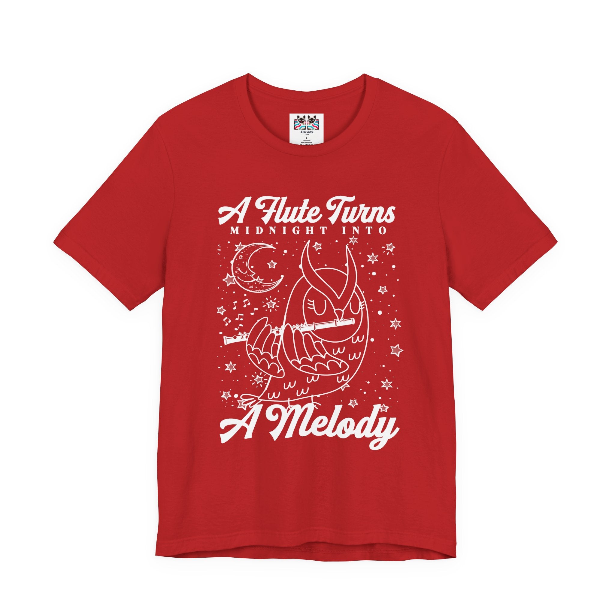 Owl Flute Midnight Melody Moonlight Music T-Shirt