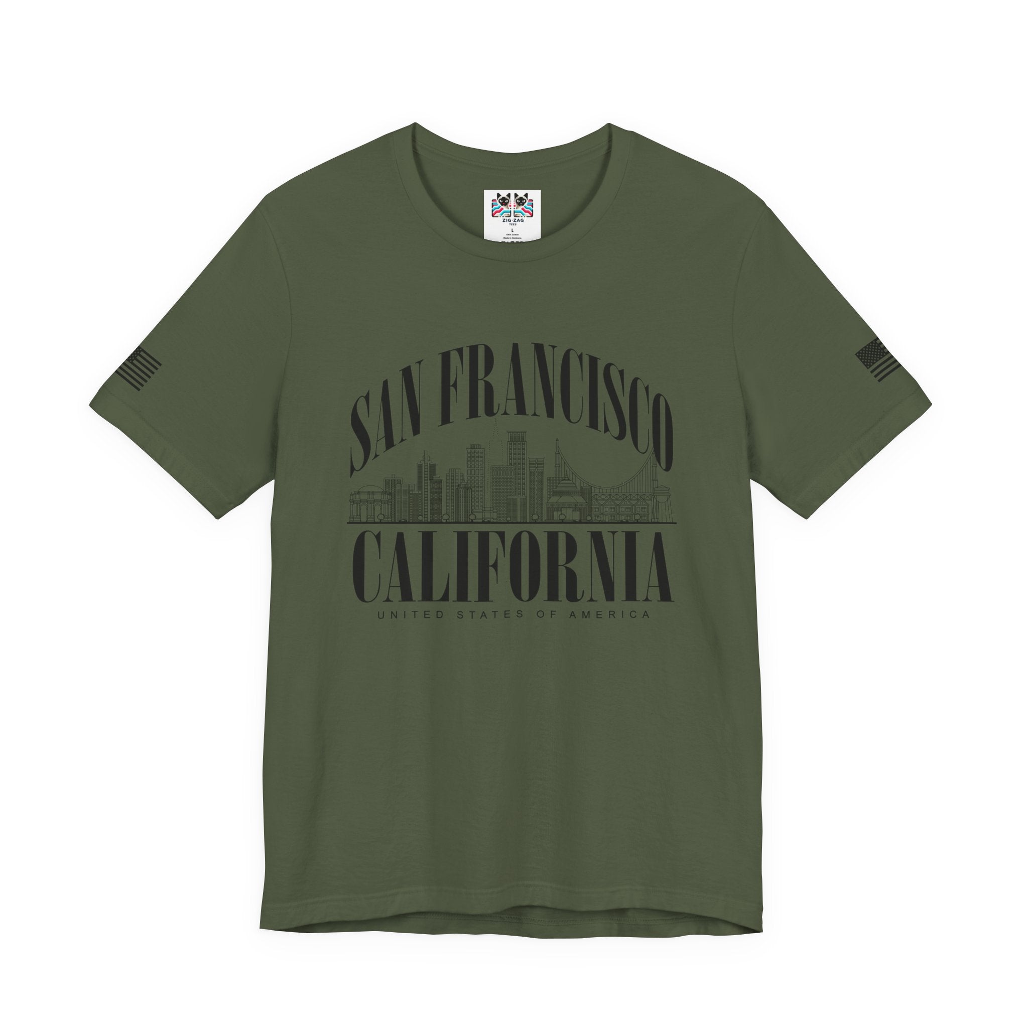 San Francisco California T-Shirt – Arched Skyline United States of America Graphic Tee