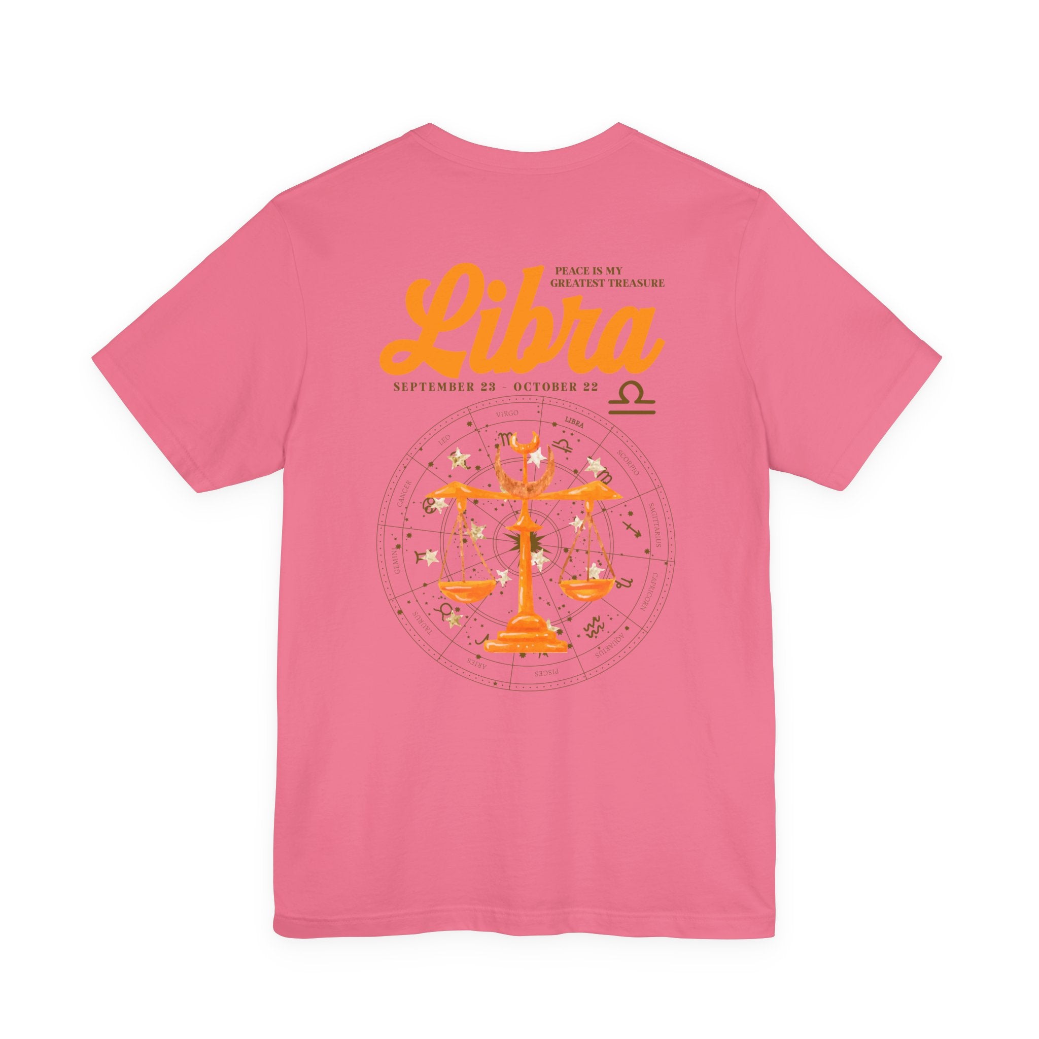 Libra Zodiac T-Shirt – Peace Is My Greatest Treasure Zodiac Wheel