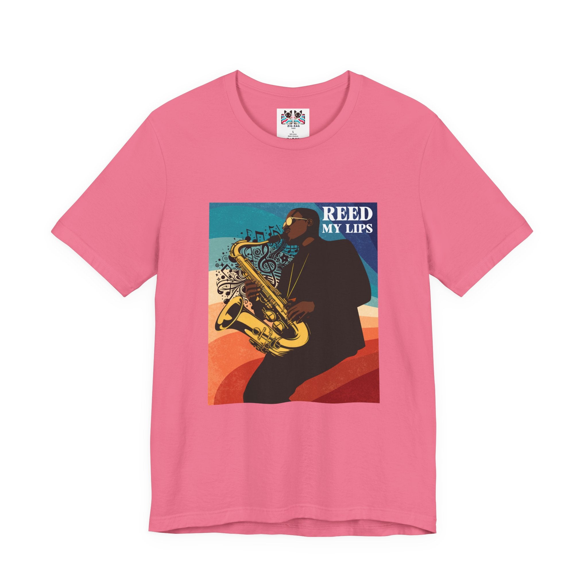Reed My Lips Saxophone T-Shirt | Funny Jazz Musician Tee