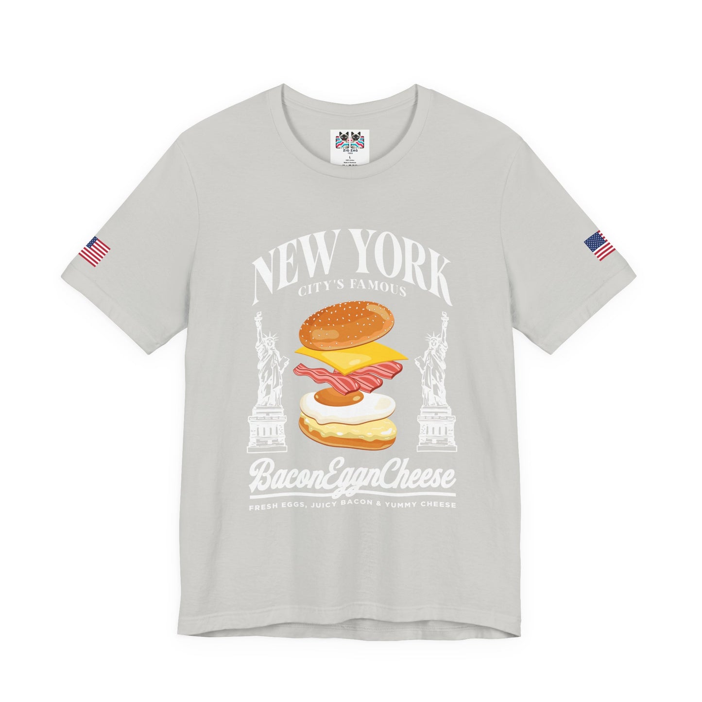 New York Bacon Egg Cheese T-Shirt - NYC Bodega Breakfast Sandwich Food Humor
