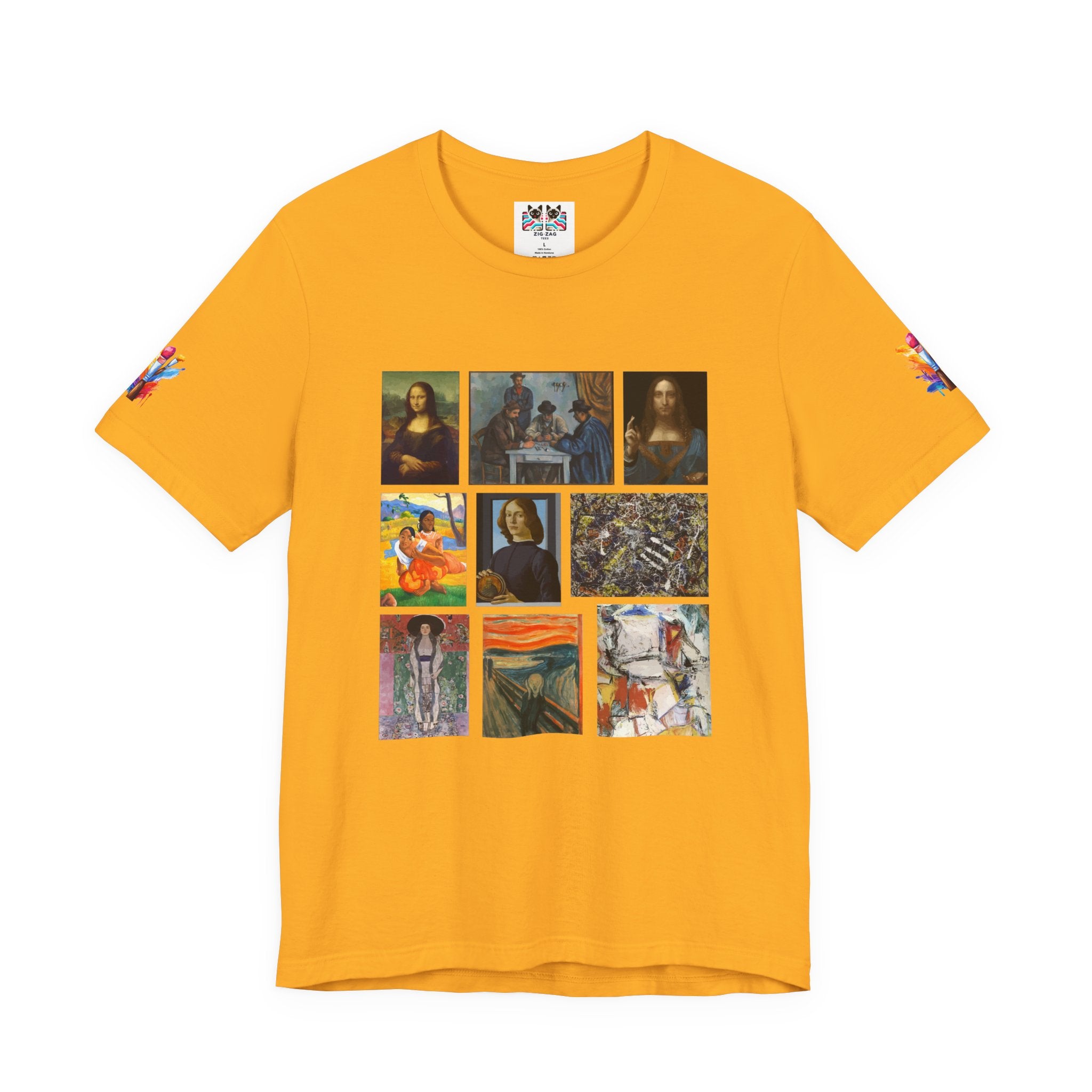 Art History Collage T-Shirt – Famous Paintings Grid Gallery Graphic Tee