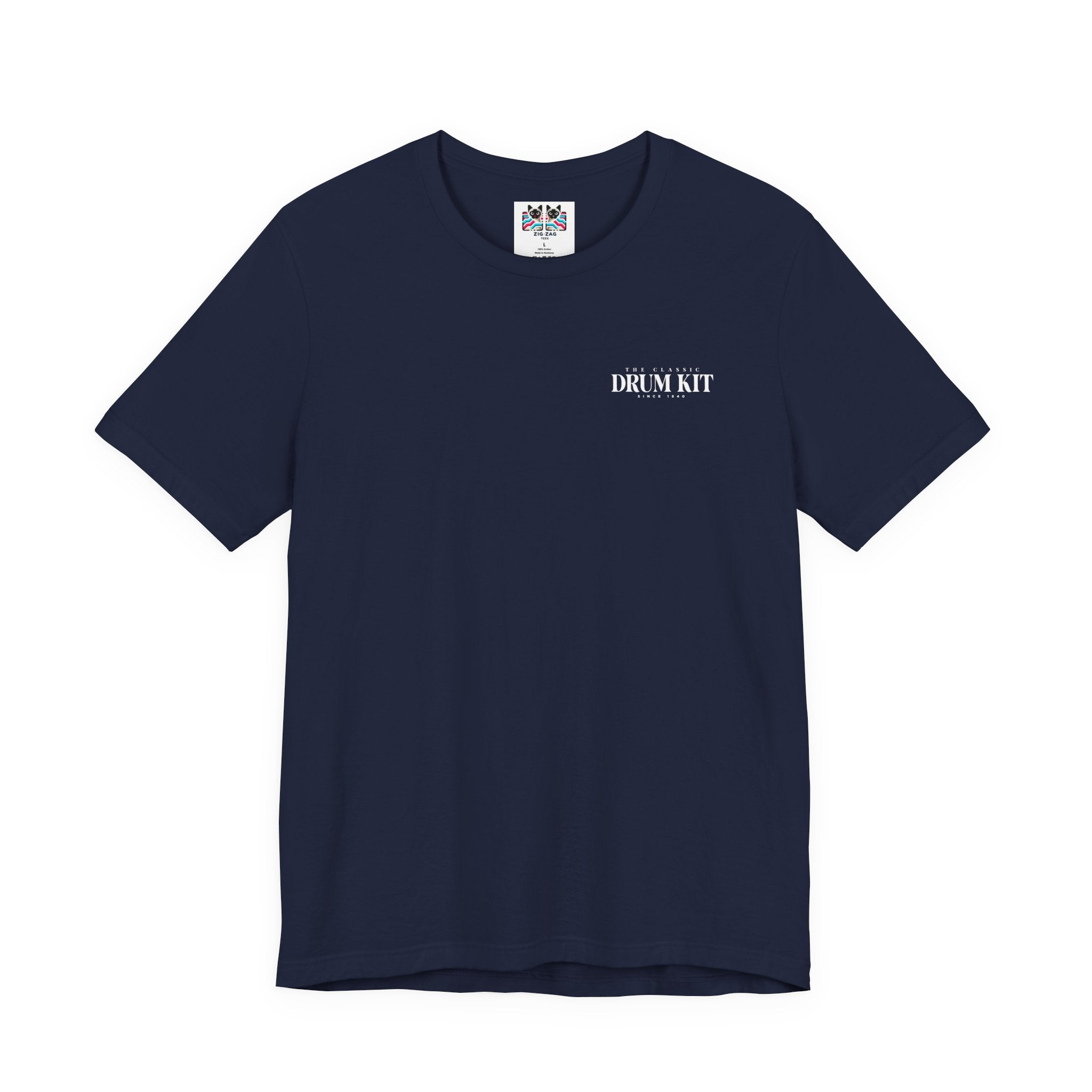 The Classic Drum Kit T-Shirt – Detailed Labeled Drum Set Graphic
