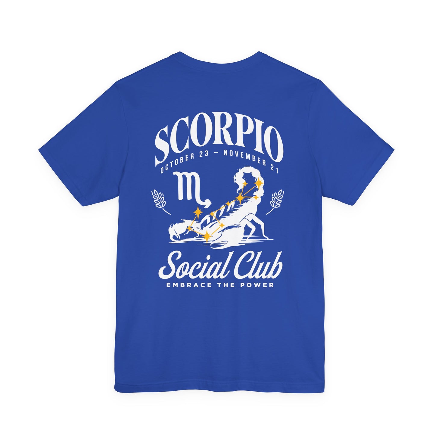Scorpio Social Club T-Shirt – Scorpion with Zodiac Constellation Graphic