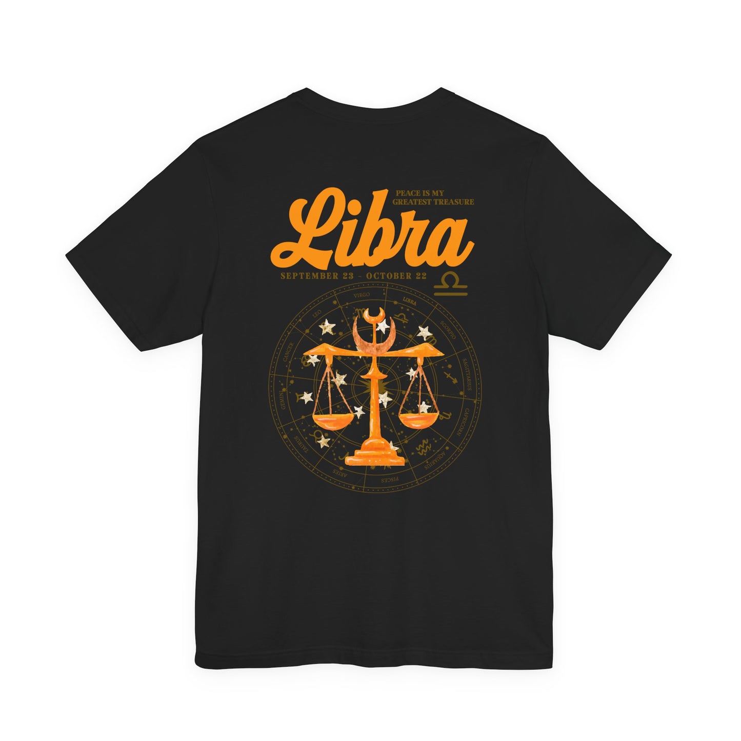 Libra Zodiac T-Shirt – Peace Is My Greatest Treasure Zodiac Wheel
