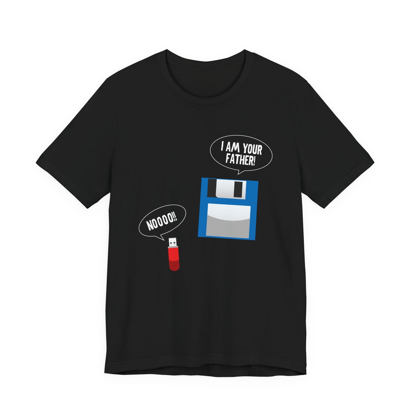 Funny Floppy Disk and USB Drive T-Shirt – I’m Your Father Retro Tech Meme