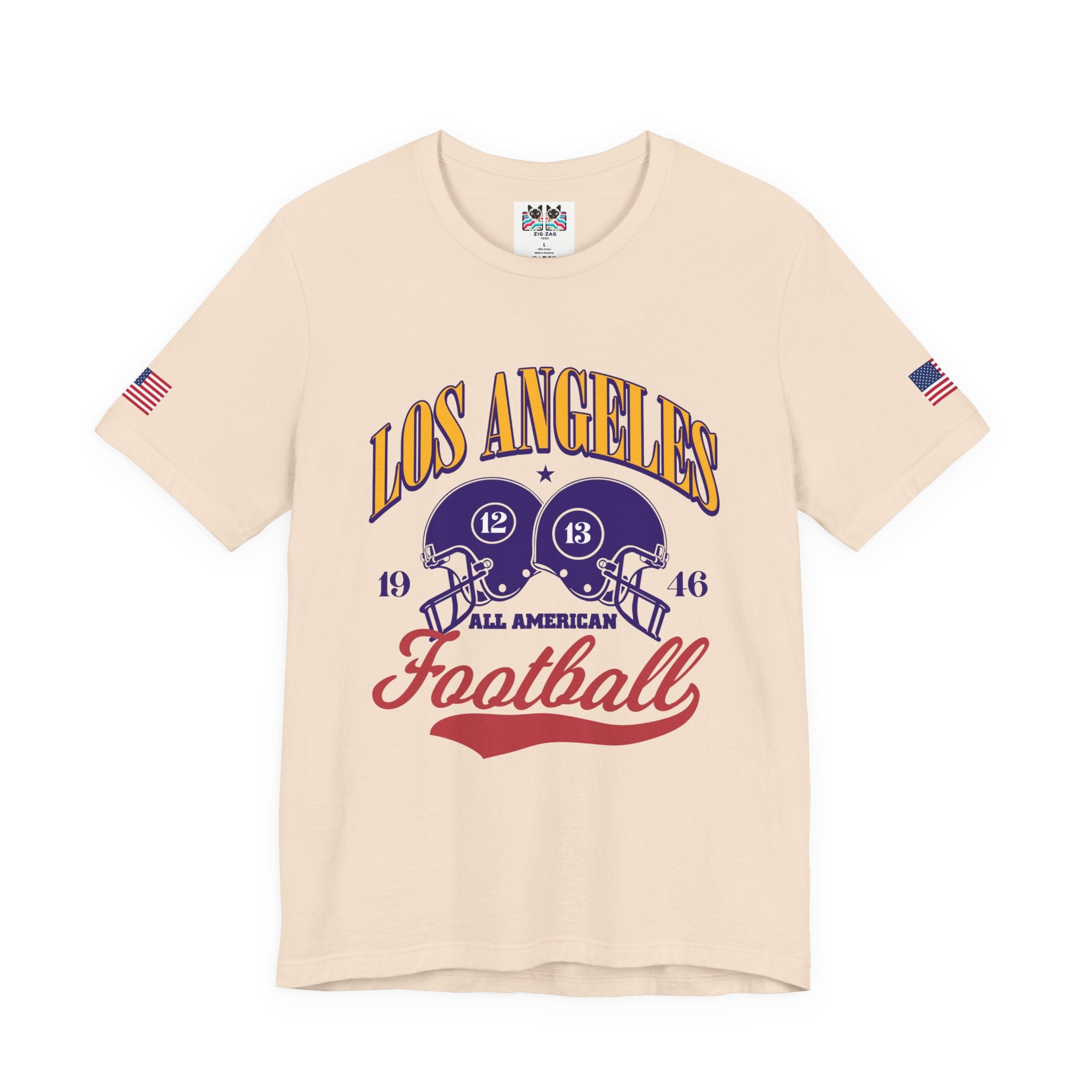 Los Angeles All American Football T-Shirt – Vintage 1946 Helmets Collegiate Graphic Tee