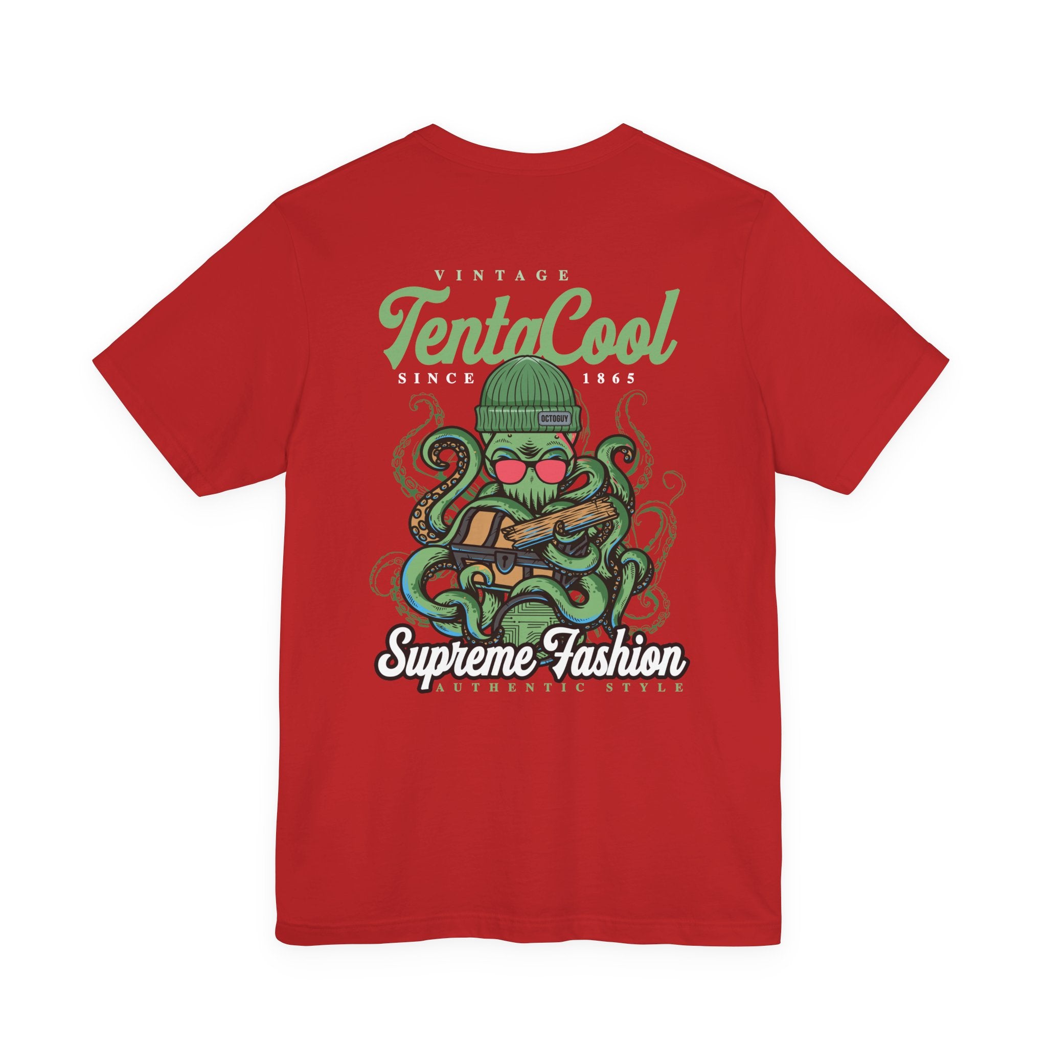 Vintage Tentacool T-Shirt – Cool Octopus with Treasure Chest Graphic